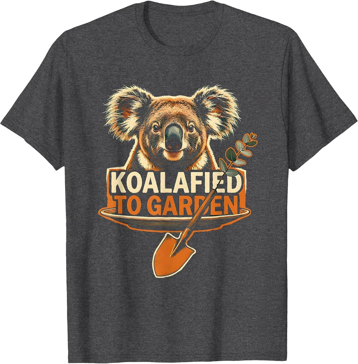 Men's Koalafied To Garden Funny Koala Pun Animal Lover Humor T-Shirt - Dark Heather Grey
