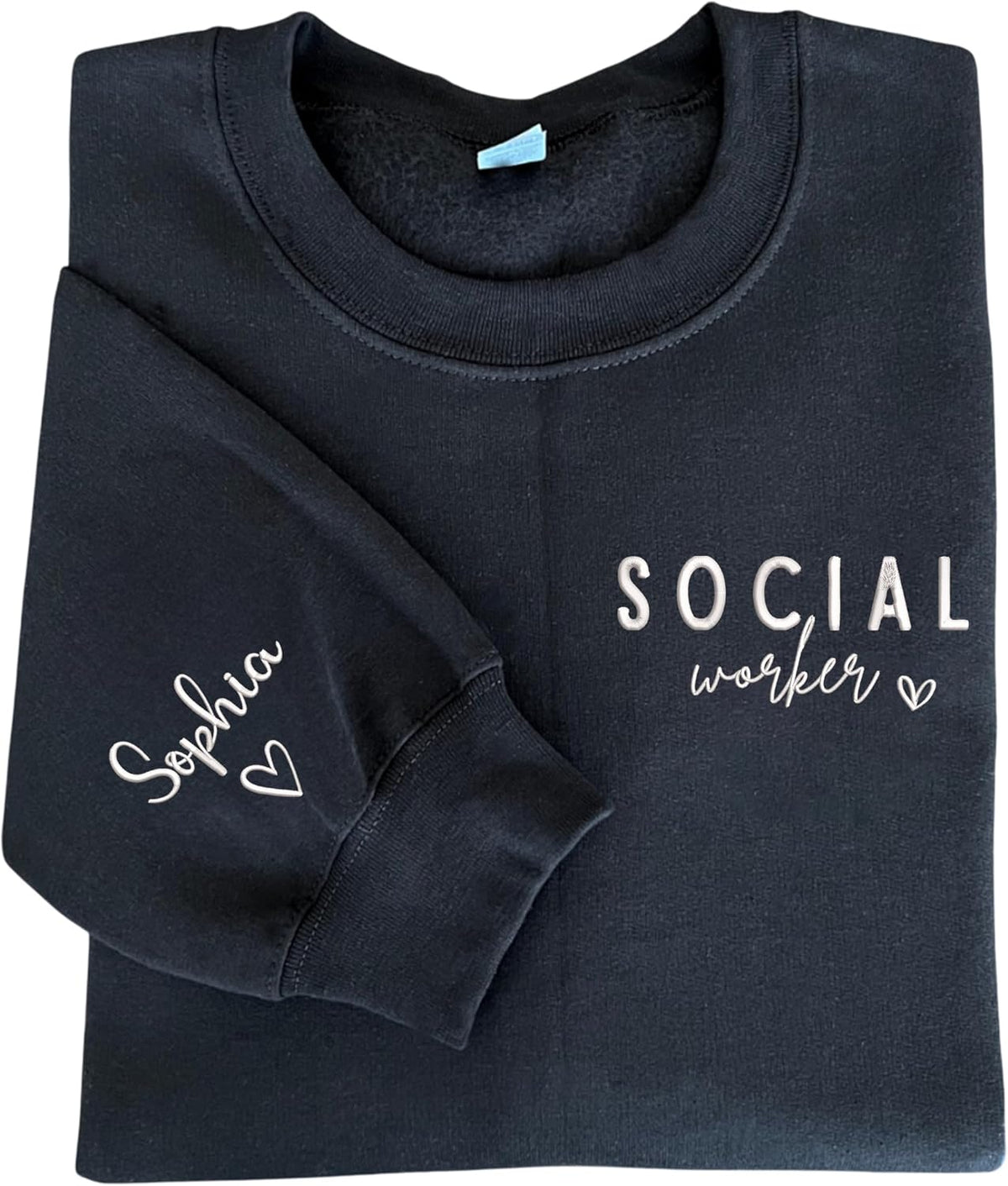 Personalized Embroidered Social Worker Sweatshirt – Custom Gift for Student, Social Work Graduation Gifts, Appreciation Gift