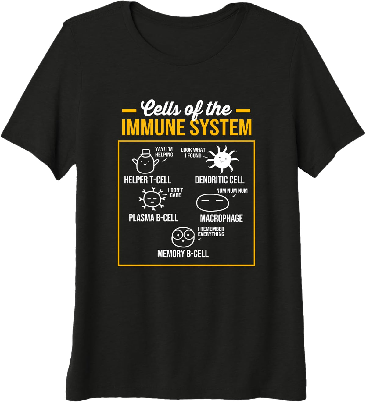 Funny Molecular Biology Cells Of The Immune System Premium Tri-blend T-Shirt - Black