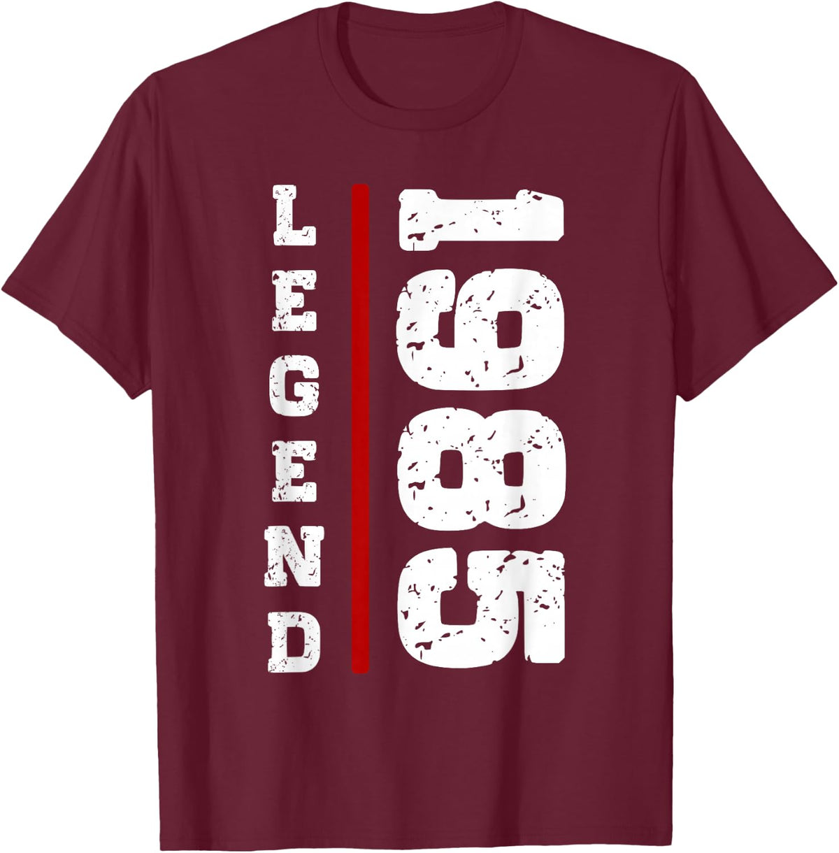 Legend Since 1985 Vintage Birthday T-Shirt - Burgundy