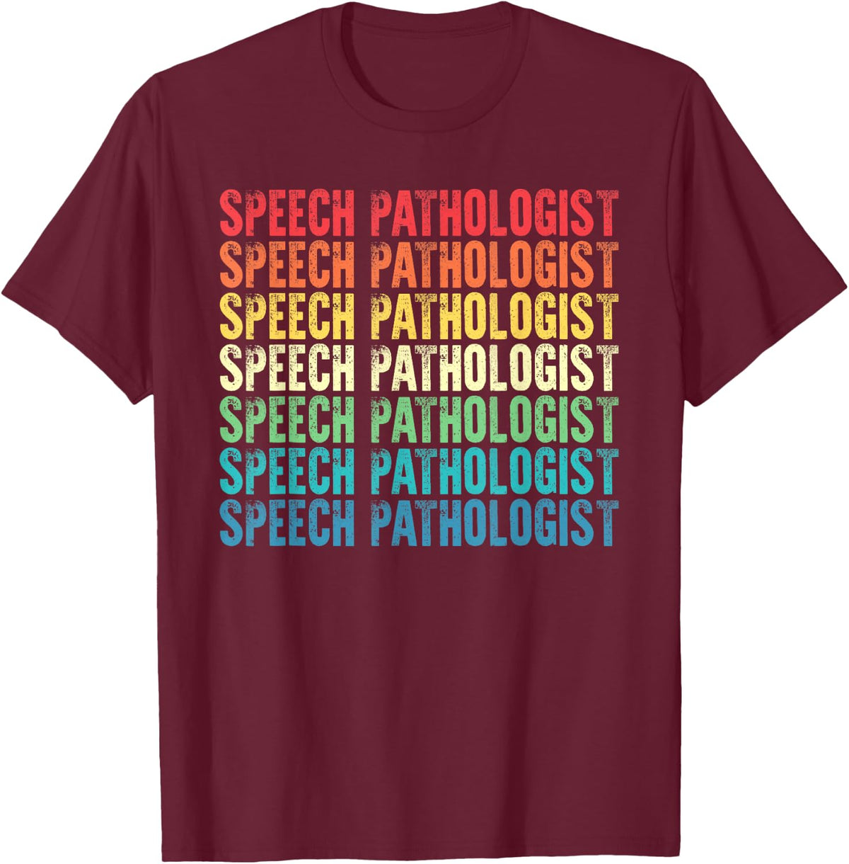 Speech Pathologist Vintage Style Job T-Shirt - Burgundy