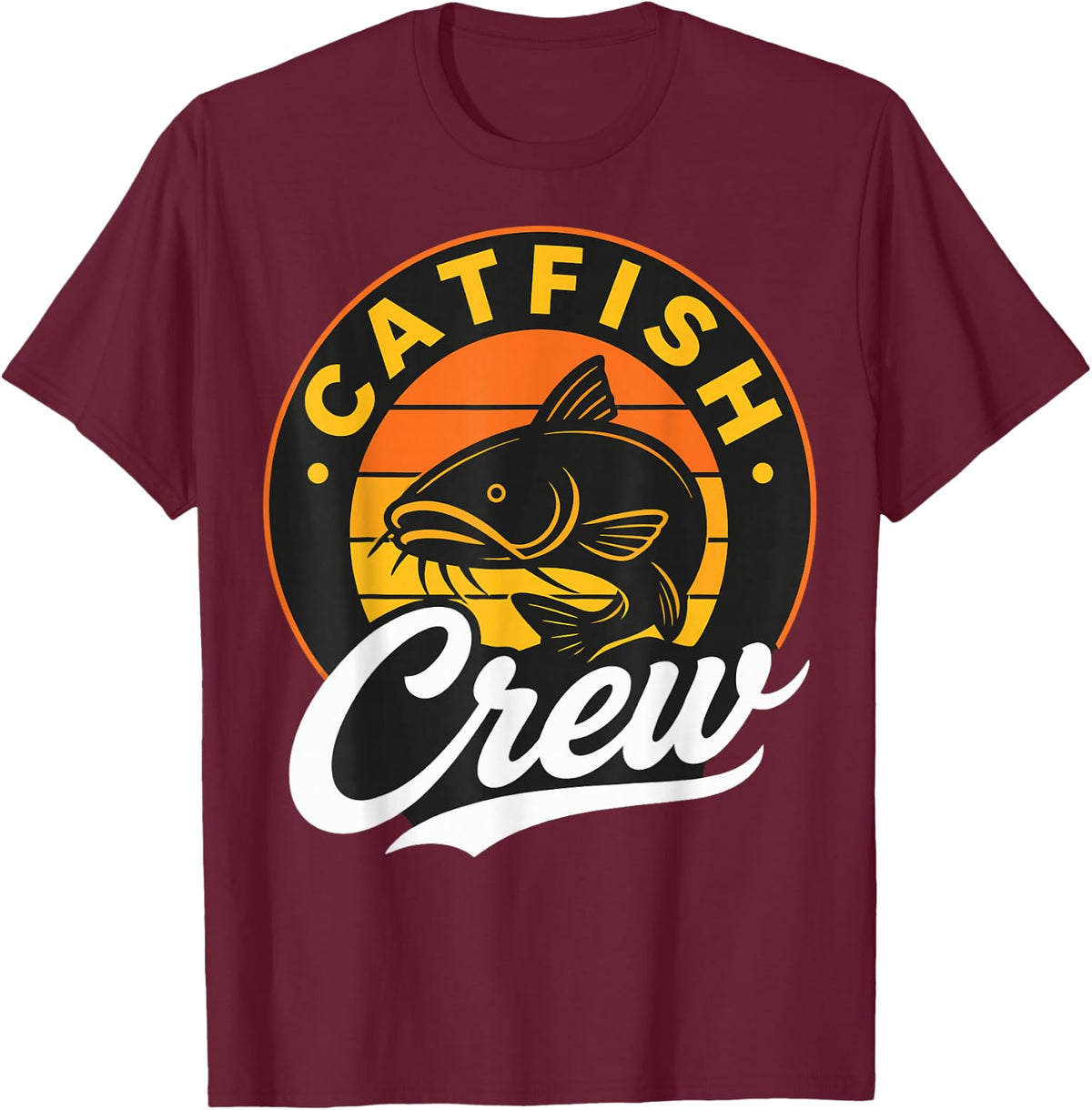 Catfish Angler Catfish Fishing Buddies T-Shirt - Burgundy