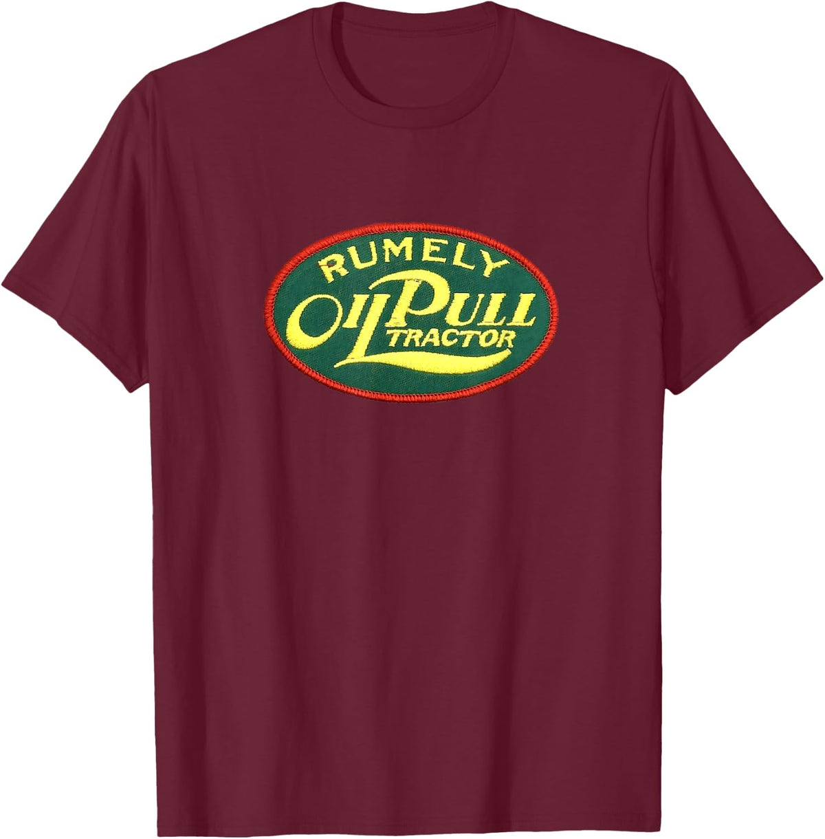 Vintage Rumely Oil Pull Tractor Enthusiast T-Shirt - Burgundy