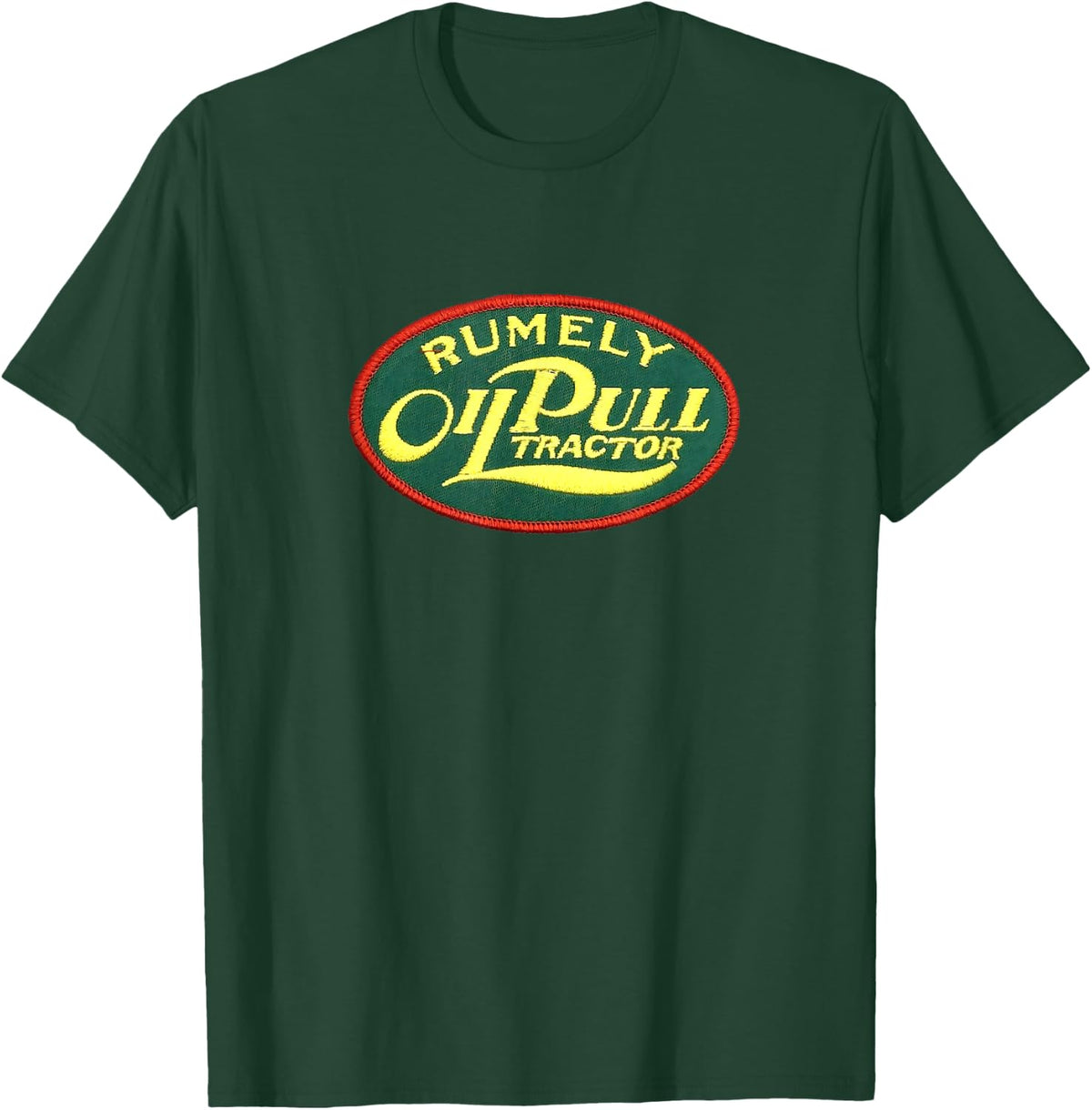 Vintage Rumely Oil Pull Tractor Enthusiast T-Shirt - Dark Green