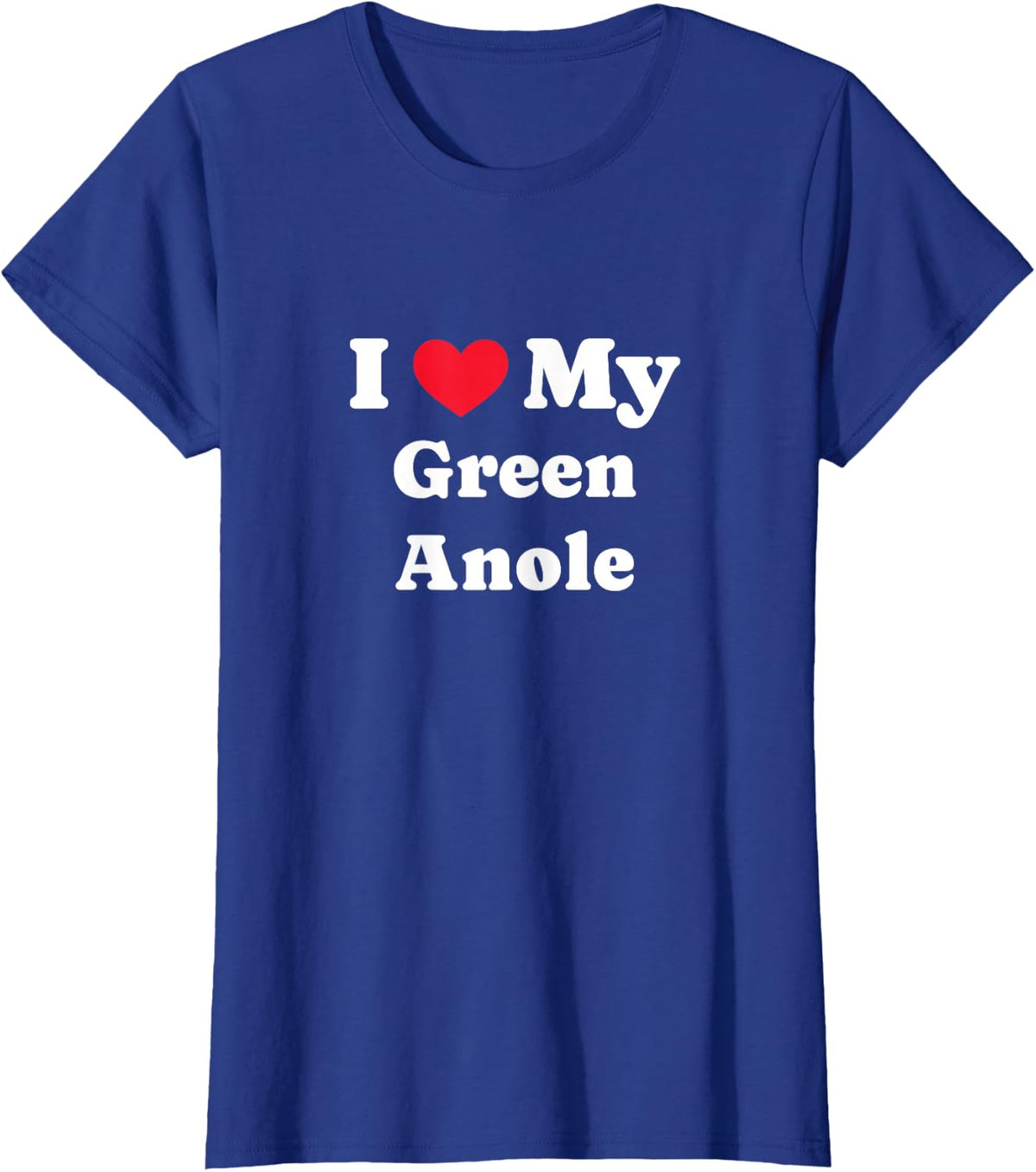 I Love My Green Anole American Chameleon T-Shirt - Royal Blue