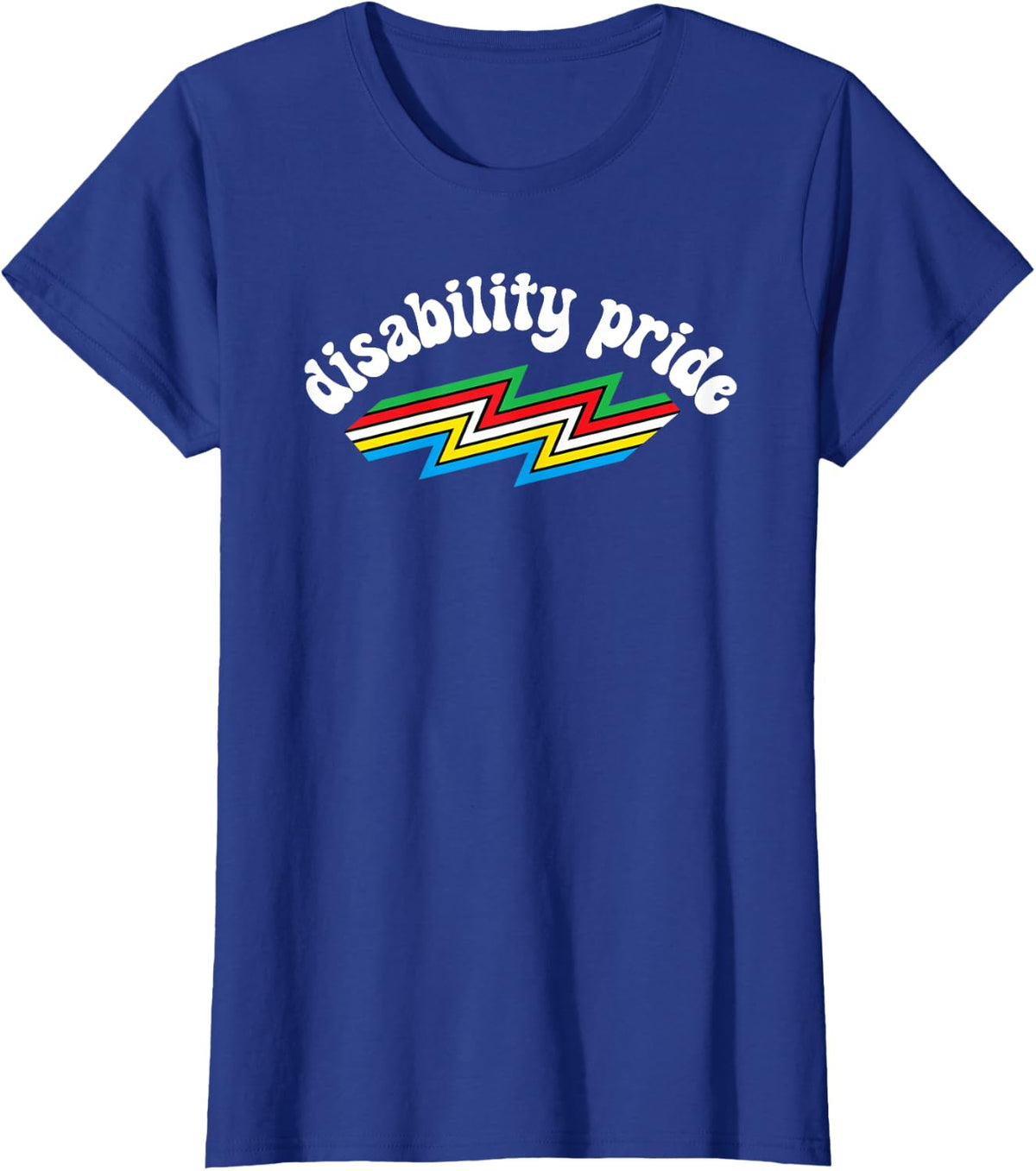 Disabled Pride Proud Handicap Disability Pride Month Flag T-Shirt - Royal Blue