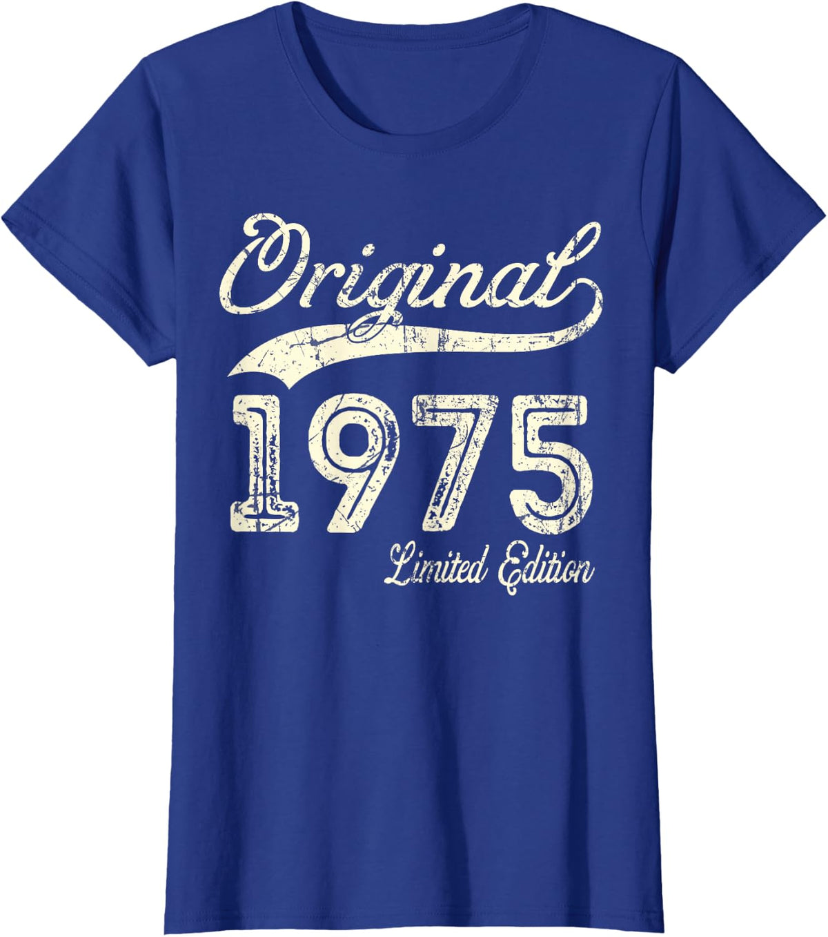 51th Birthday Gifts Men Women Vintage 1975 Original Parts T-Shirt - Royal Blue