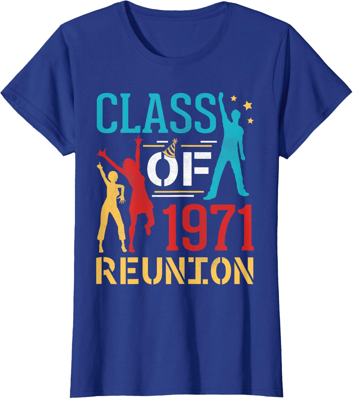 Class Of 1971 Reunion Retro Party Celebration Alumni Meet T-Shirt - Royal Blue