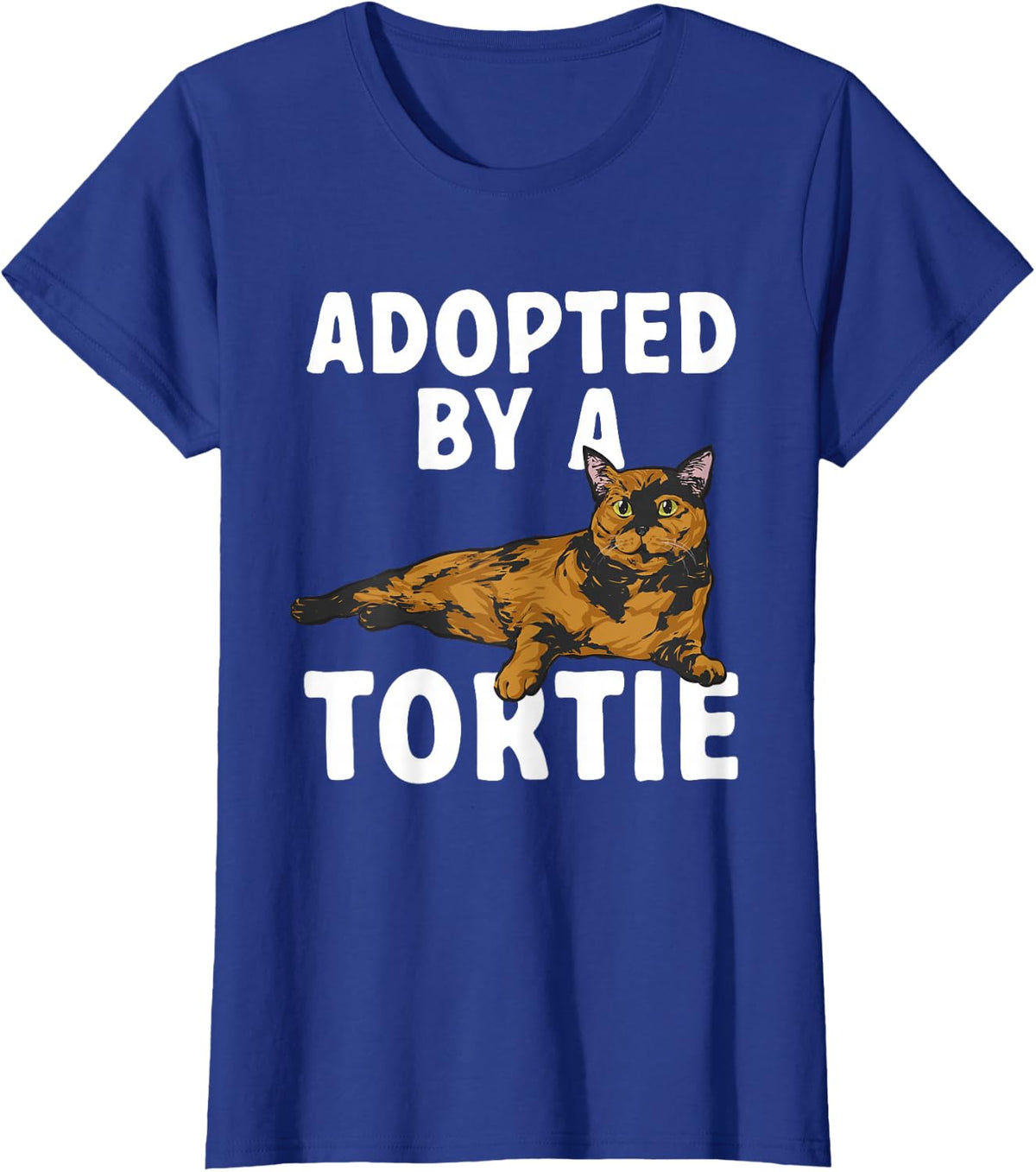 Tortoiseshell Cat Adopted By A Tortie Cat T-Shirt - Royal Blue