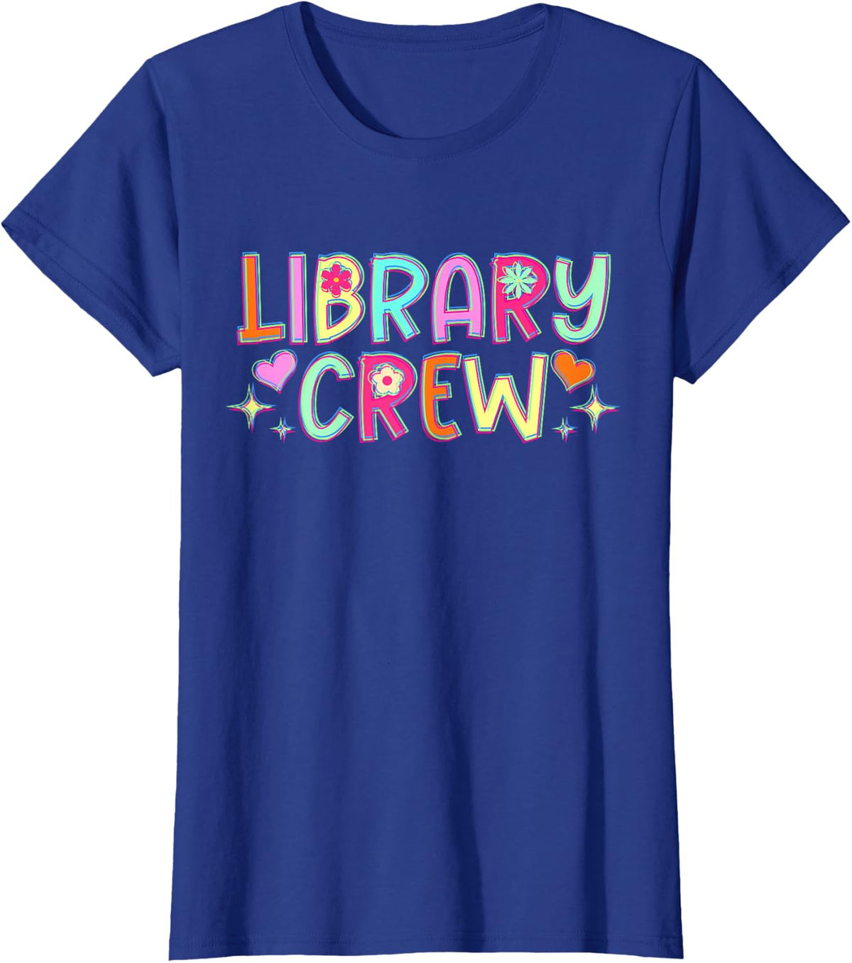 Library Crew School Librarian Squad School Library Worker T-Shirt - Royal Blue
