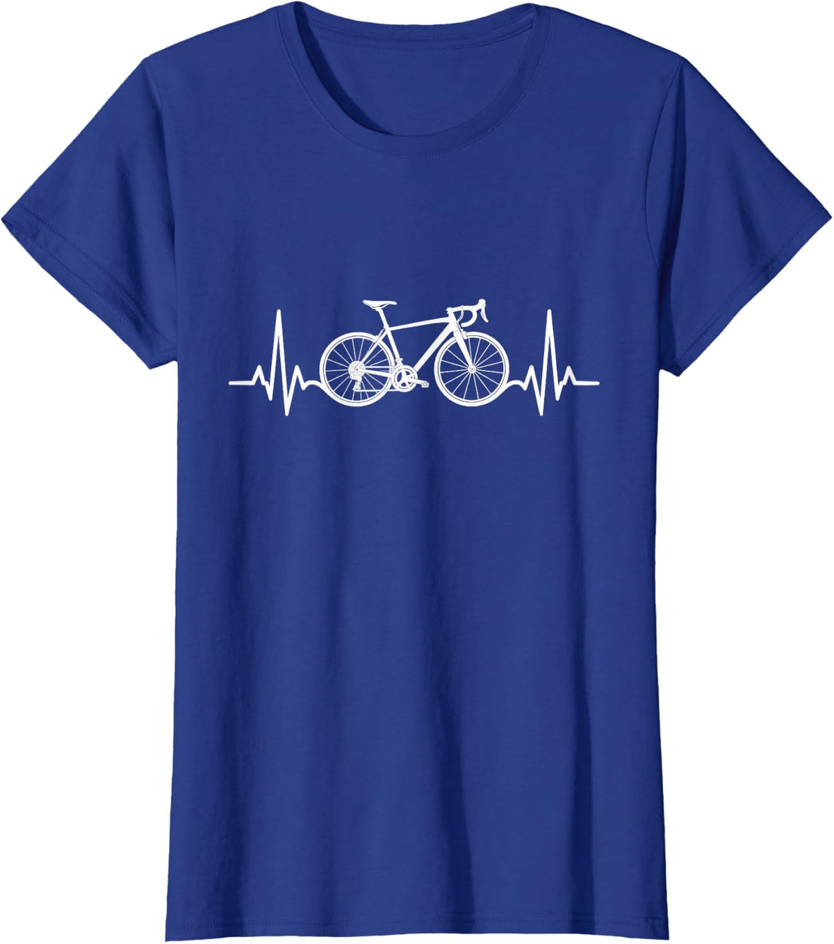 Bicycle Heartbeat Cycling T-Shirt - Royal Blue