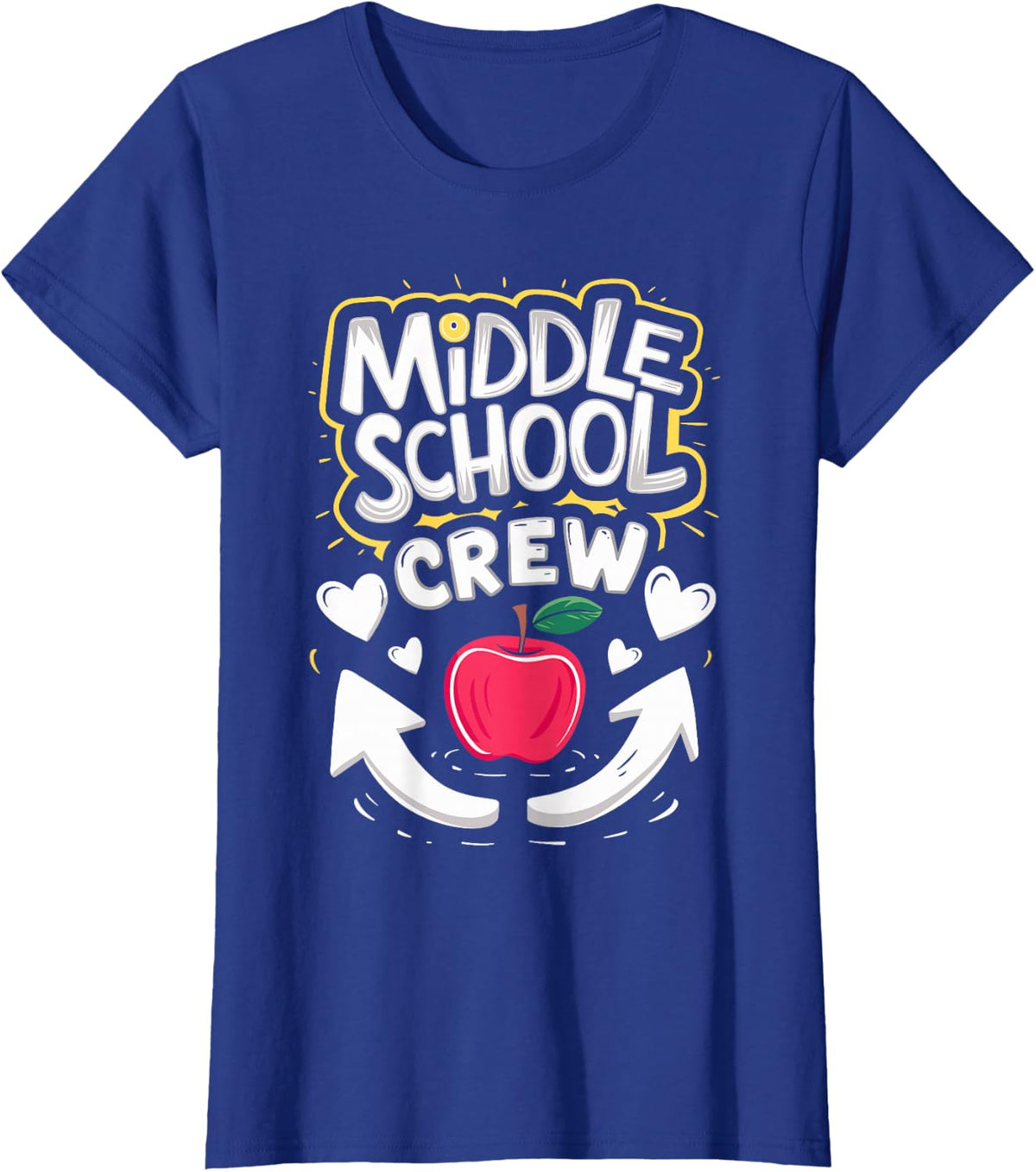 Middle School Crew Teacher Appreciation T-Shirt - Royal Blue