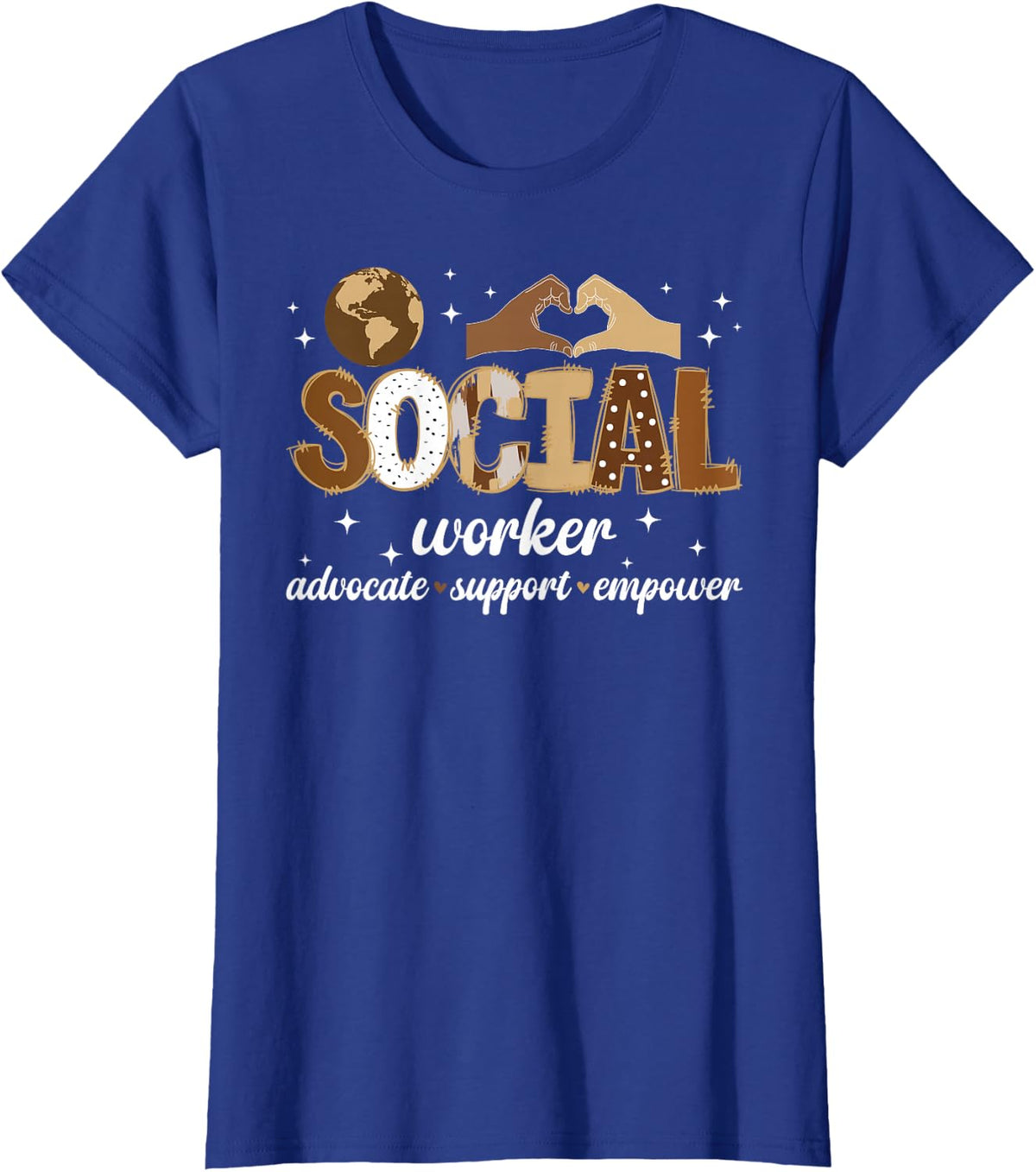 Black Social Worker Advocate Support Melanin Social Workers T-Shirt - Royal Blue