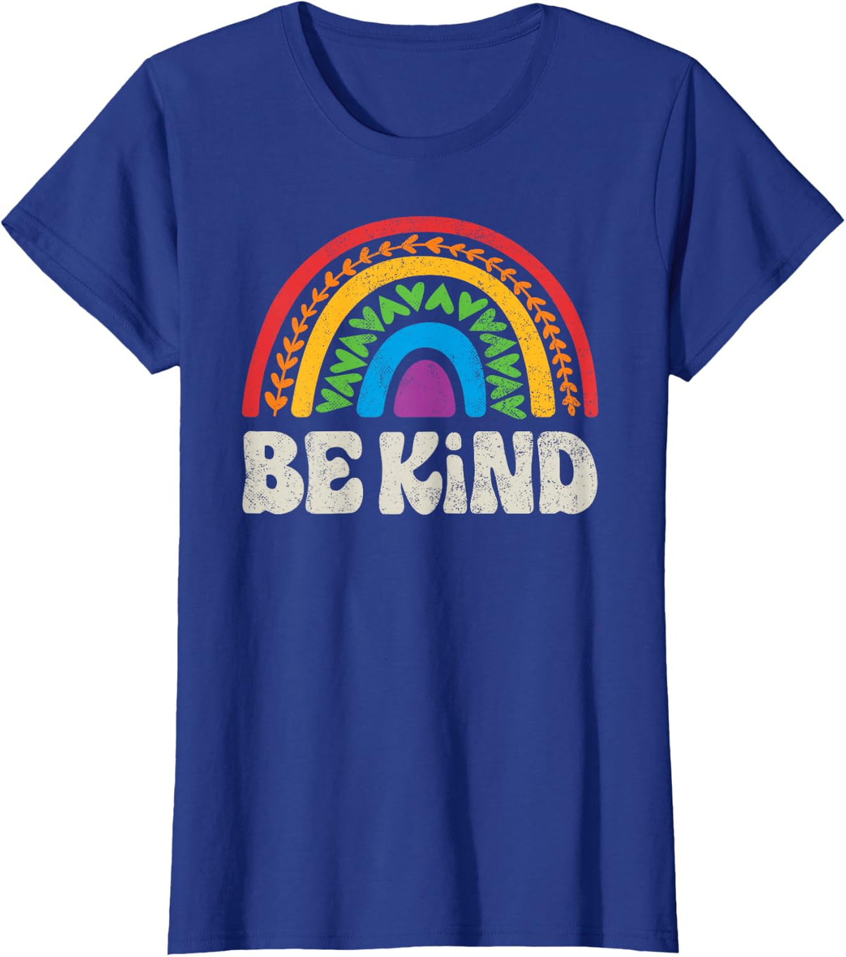 LGBTQ Be Kind Gay Pride LGBT Ally Rainbow Flag Retro Vintage T-Shirt - Royal Blue