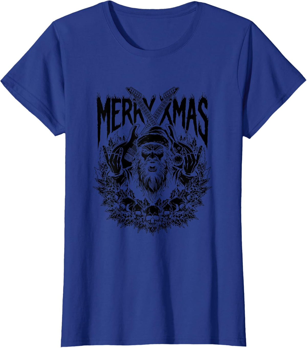 Hail Santa Winter Solstice Gothic Christmas Merry Xmas T-Shirt - Royal Blue