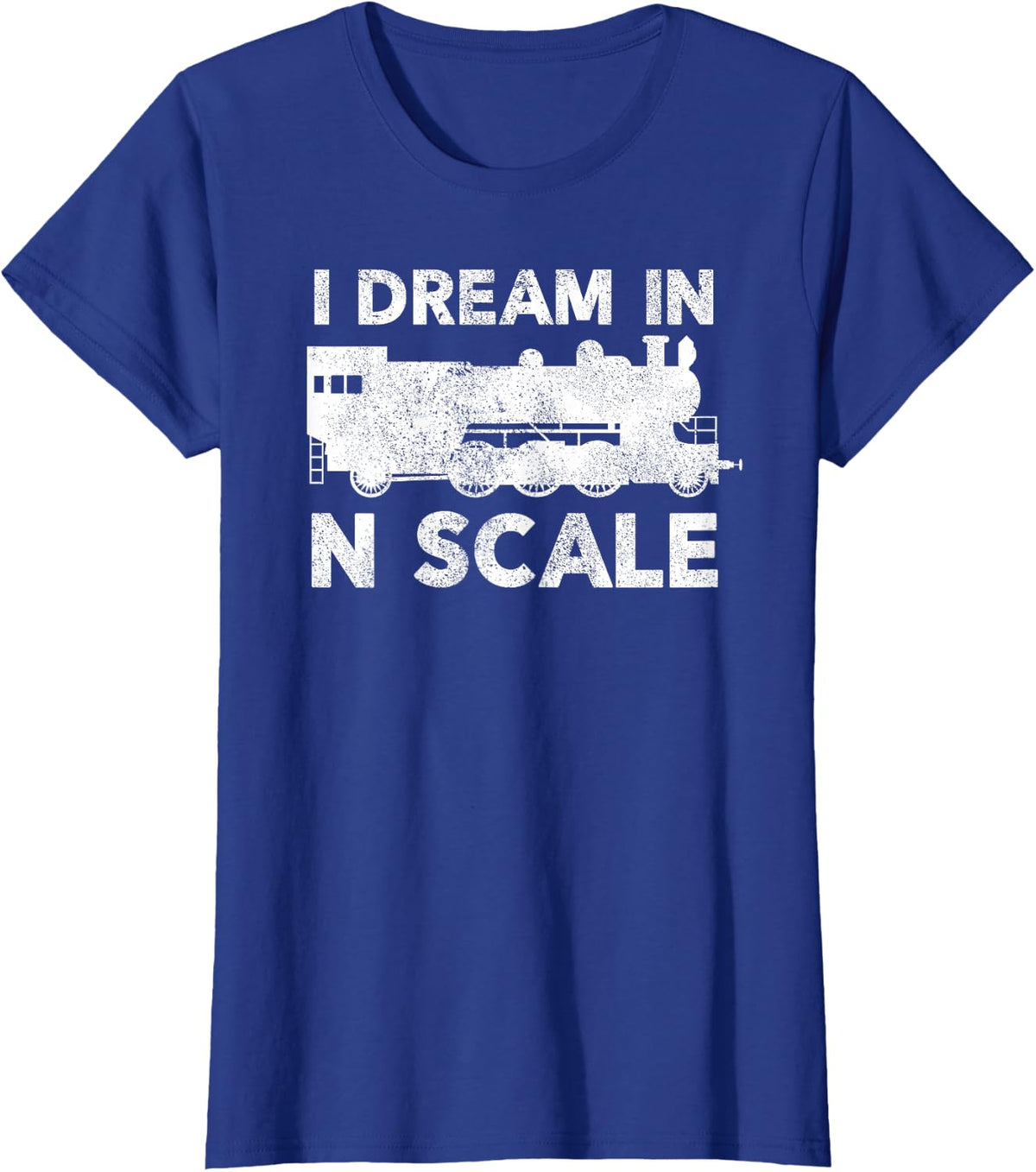 Gift For Model Train Enthusiasts | I Dream In N Scale T-Shirt - Royal Blue