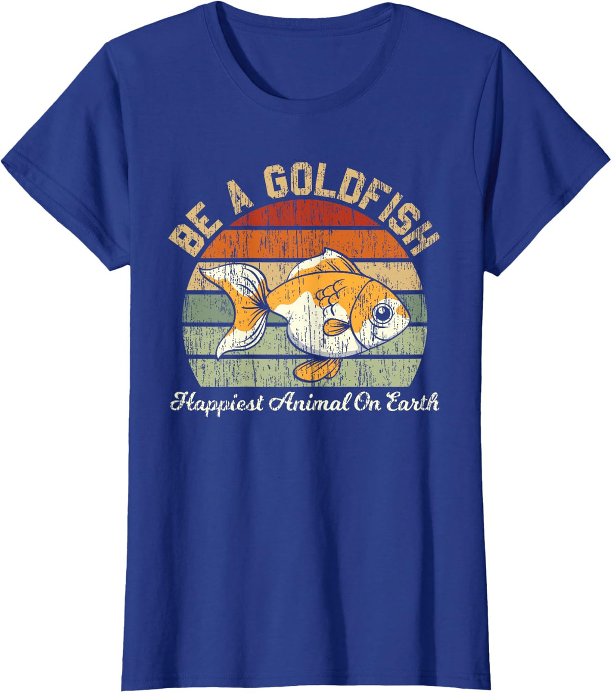 Be A Goldfish for a Soccer Motivational Quote T-Shirt - Royal Blue