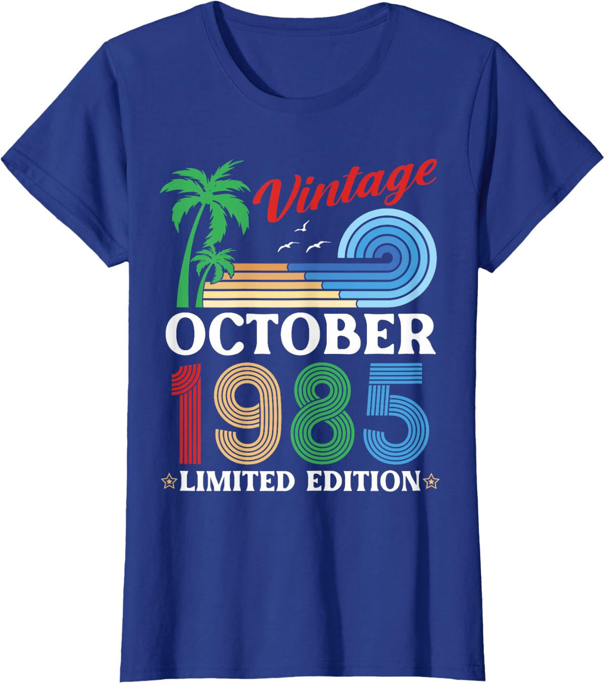 Vintage October 1985 Limited Edition 41 Years Old Birthday T-Shirt - Royal Blue
