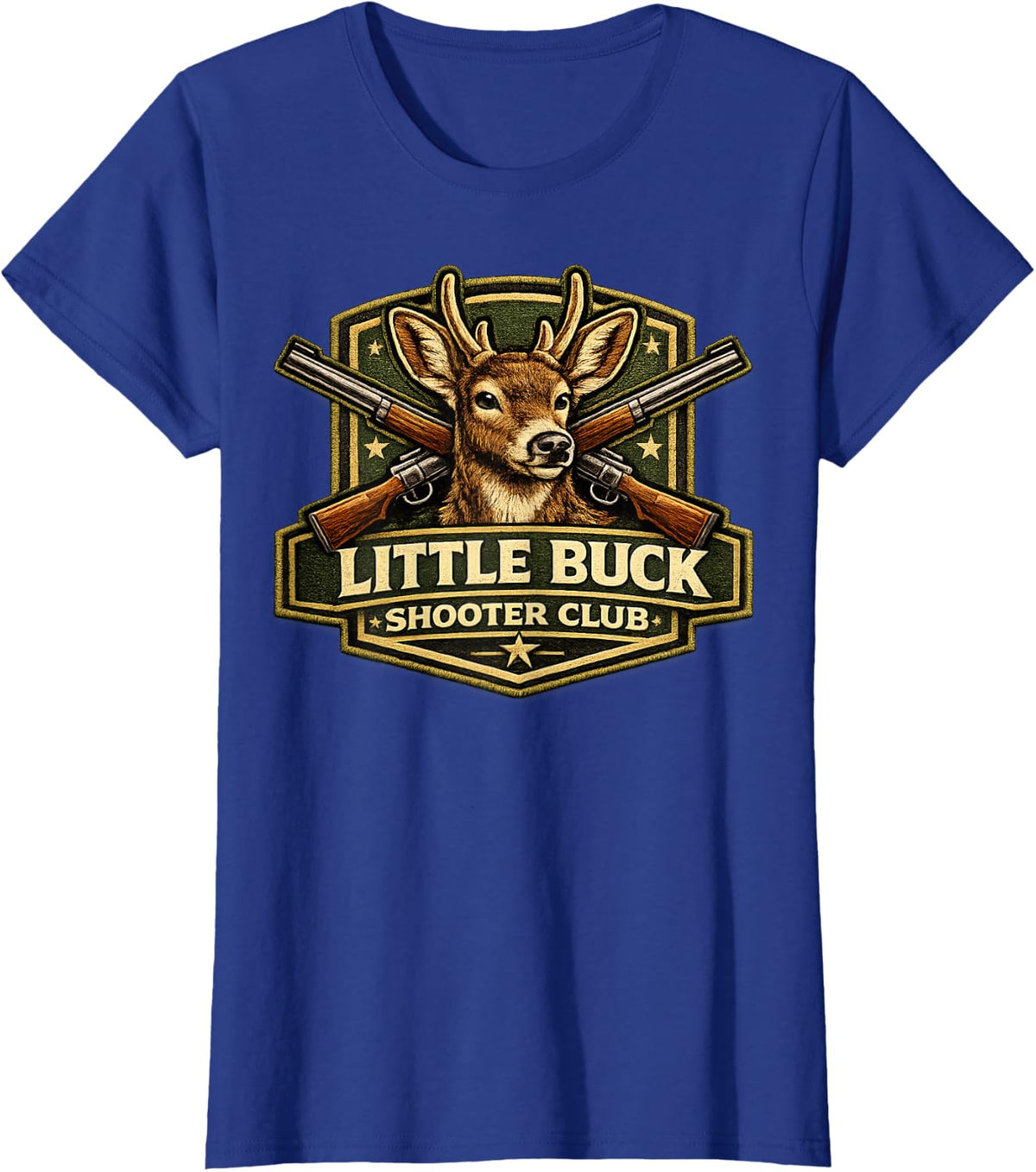 Little Buck Shooter Club Deer Hunting Bowhunter Design T-Shirt - Royal Blue