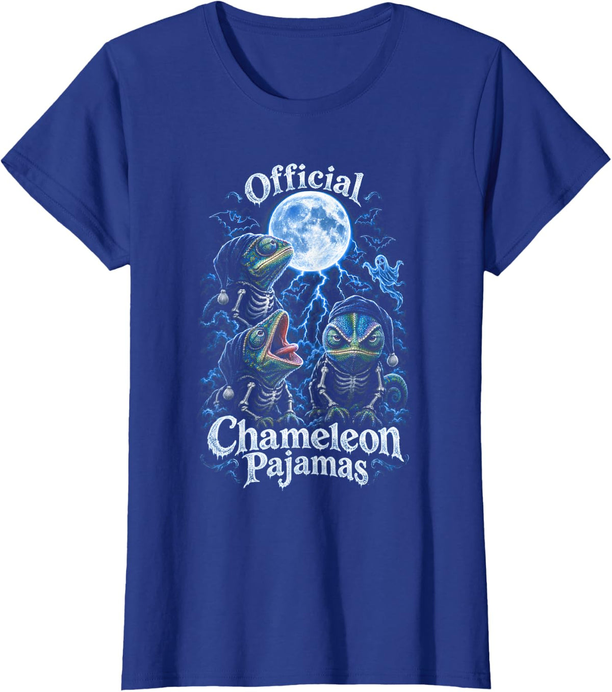 Official Chameleon Pajamas Reptile T-Shirt - Royal Blue