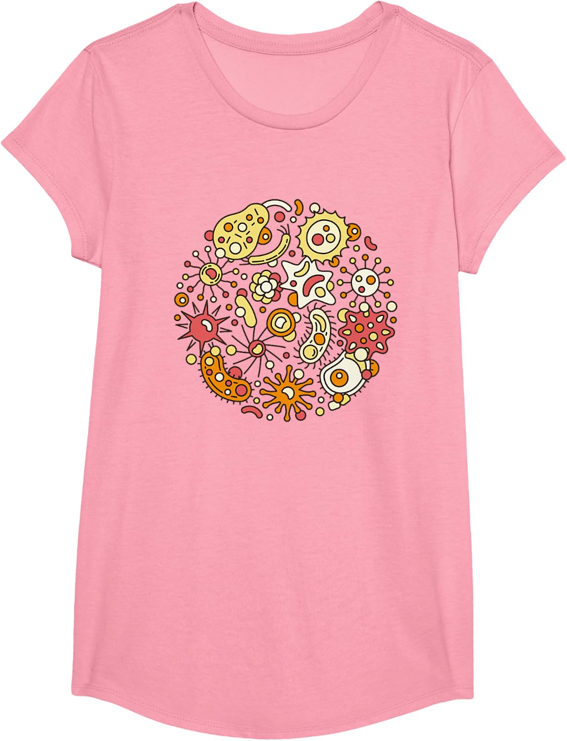 Microbiology Bacteria and Virus - Science and Biology T-Shirt - Girls Pink