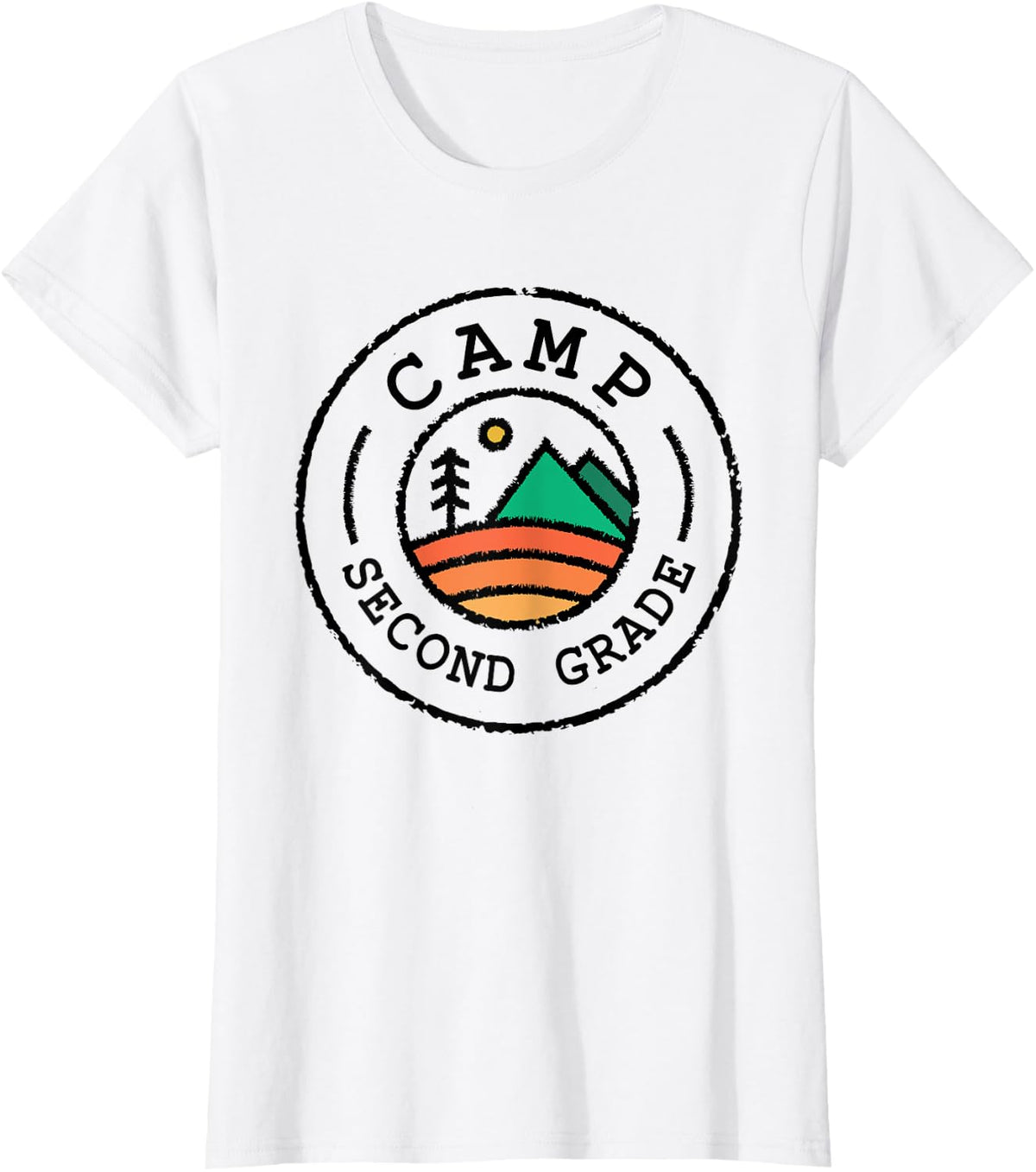 Camp Second Grade Teacher Adventure School Tees T-Shirts For Men And Women - White