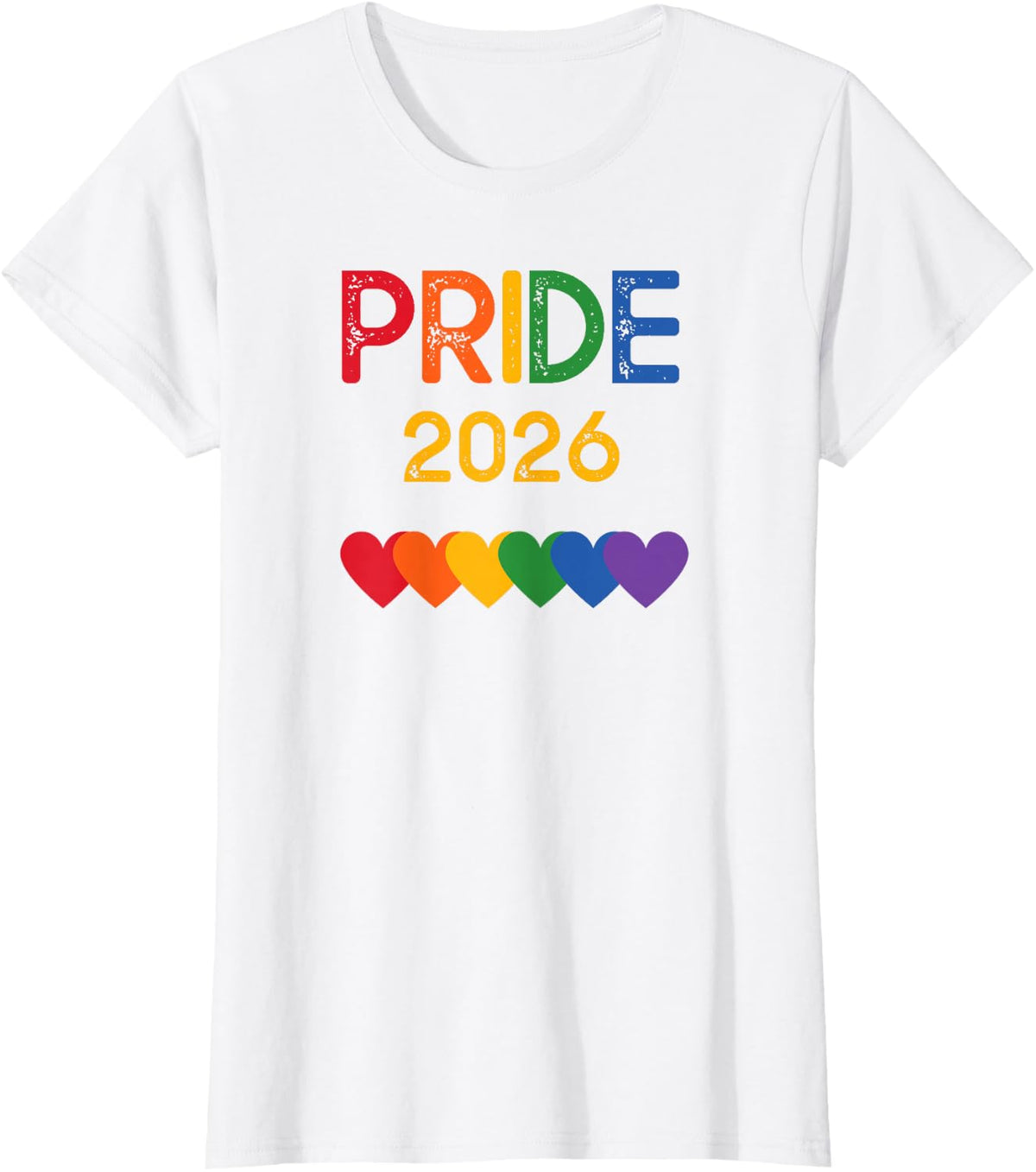 Gay Pride 2026 LGBT Pride Month Rainbow Celebration T-Shirt - White