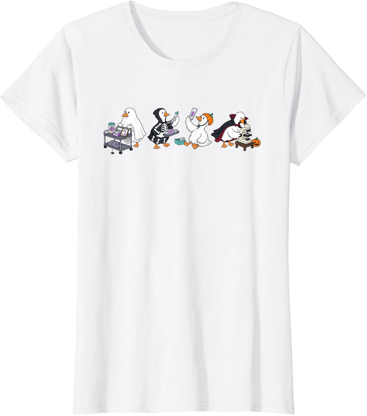 Pathology Histology Halloween Lab Tech Science Histo Tech T-Shirt - White