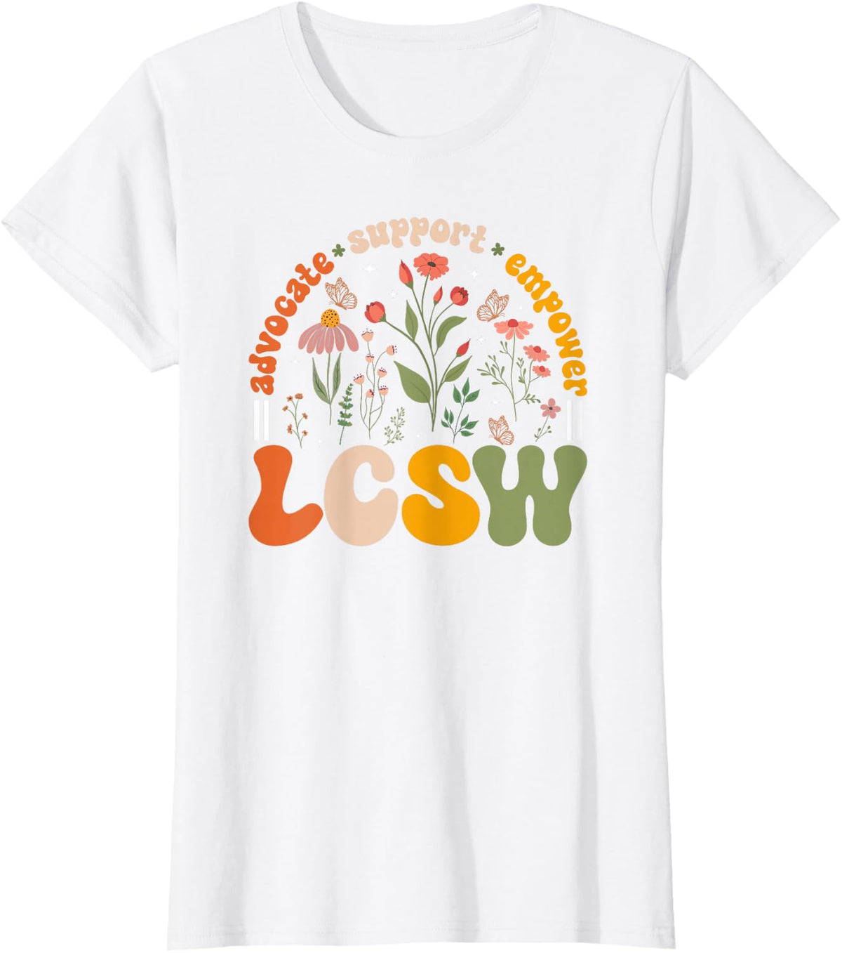 LCSW Appreciation Groovy Licensed Clinical Social Worker T-Shirt - White