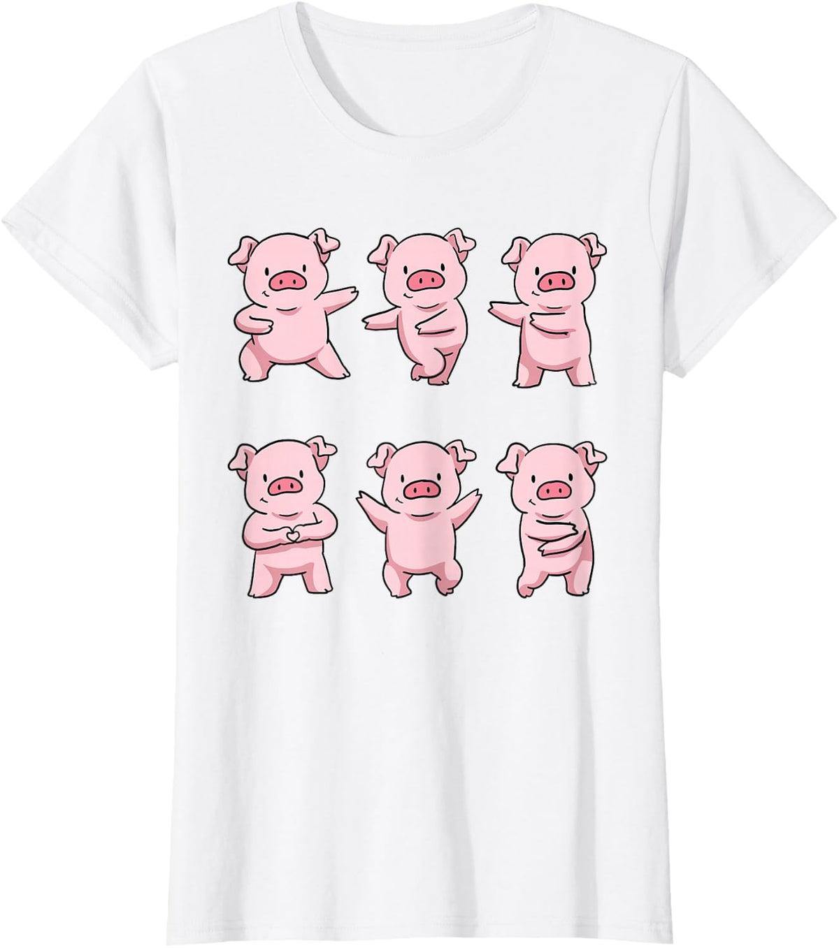 Pig Gifts for Pig Lovers Women Pig Shirt Women Men Kids Pig T-Shirt - White