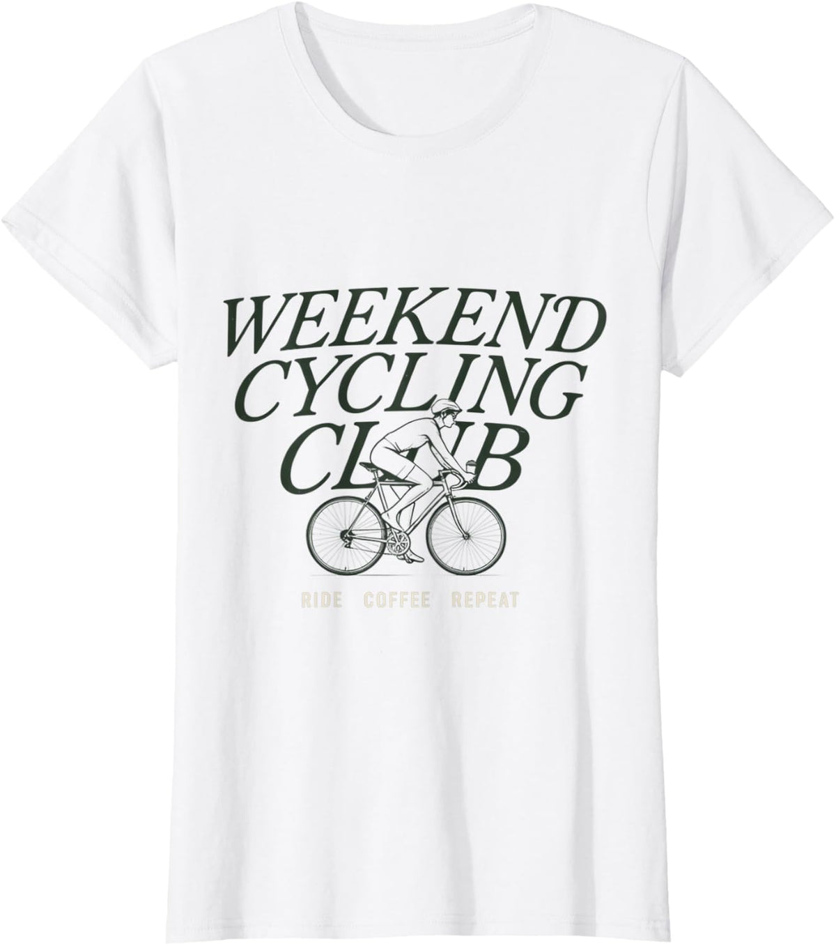 Weekend Cycling Club Coffee Repeat Ride T-Shirt - White