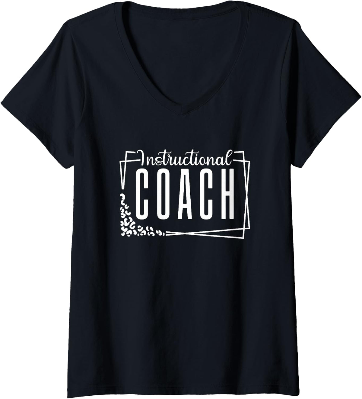 Women's Instructional Coach Back to School Matching Group V-Neck T-Shirt - Black