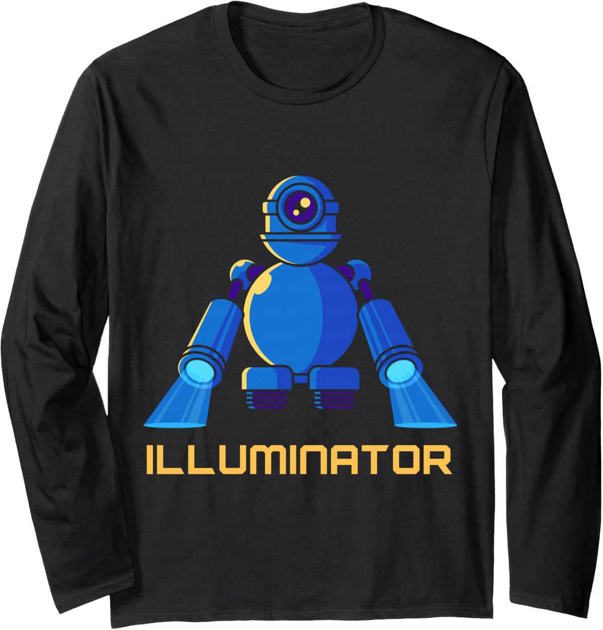 Moving Light Illuminator Lighting Technician Illuminator Long Sleeve T-Shirt - Adult Unisex Black
