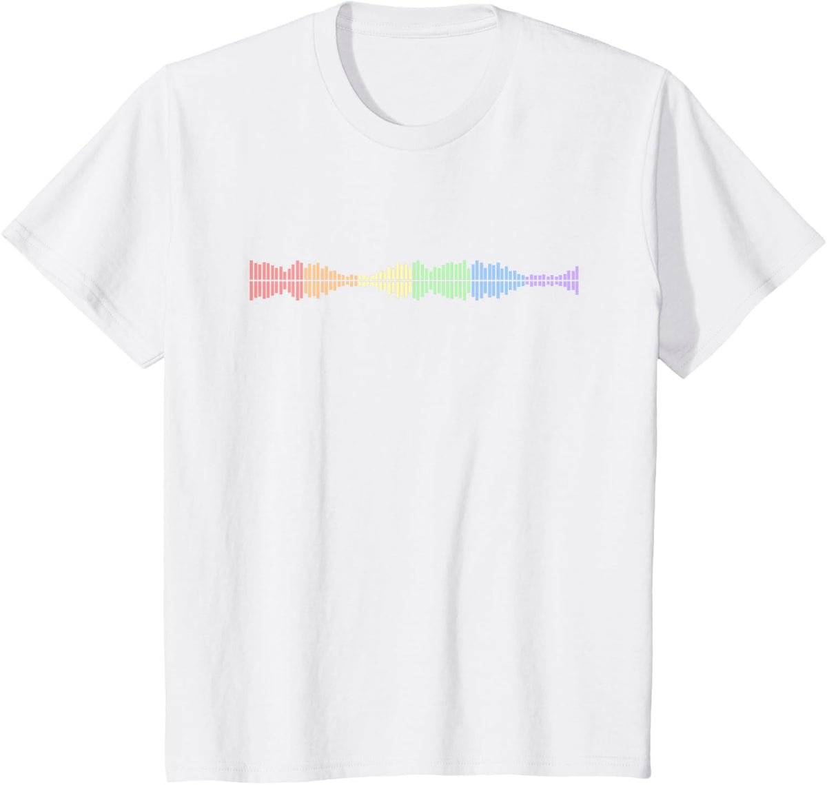 Pastel Music Waves Pride Subtle LGBT Rainbow Gay Rights T-Shirt - White