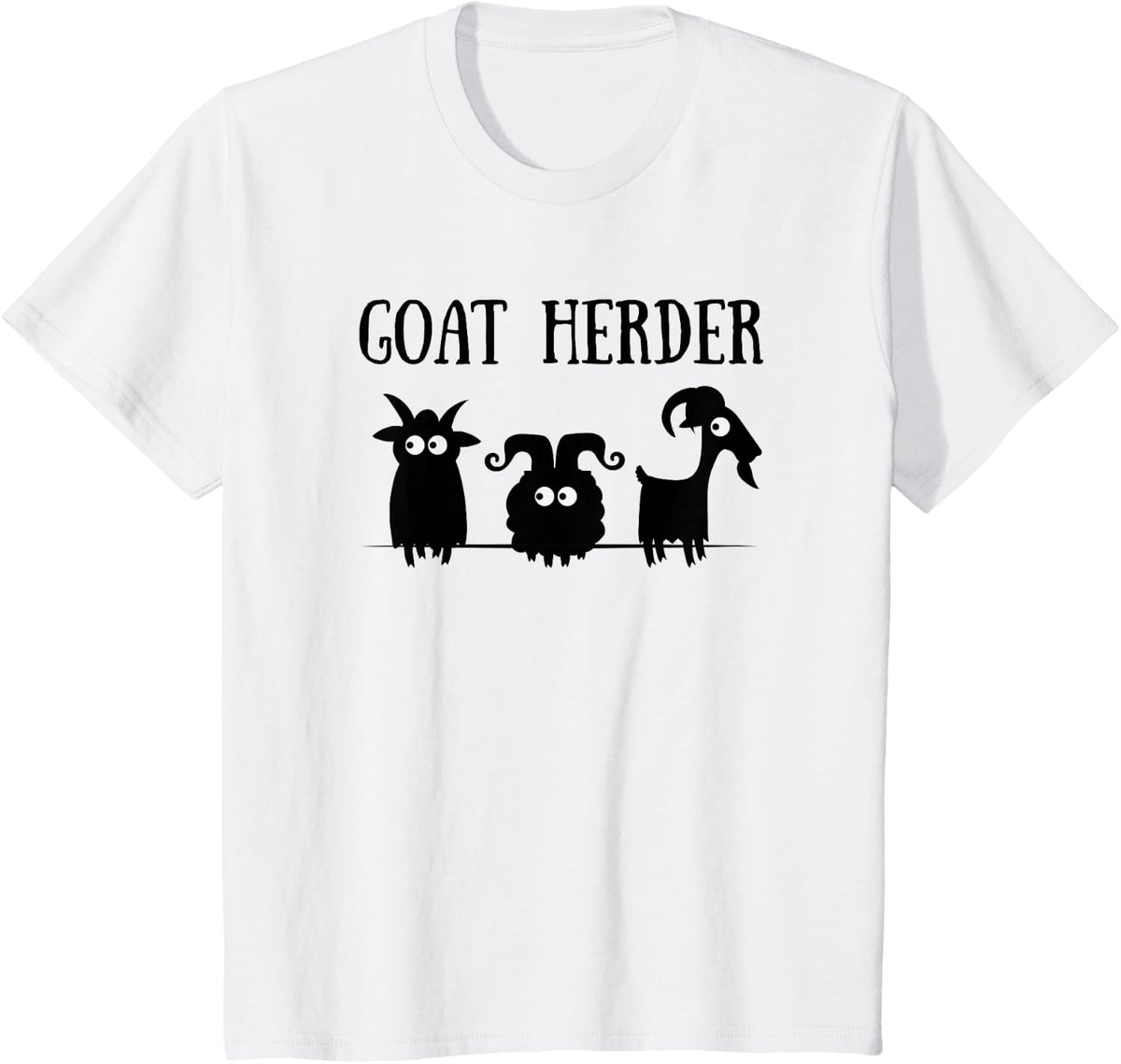 Goat Herder T-Shirt for Introverts Funny Goat Tees Gift for Women Men Farm Animal Lovers - White
