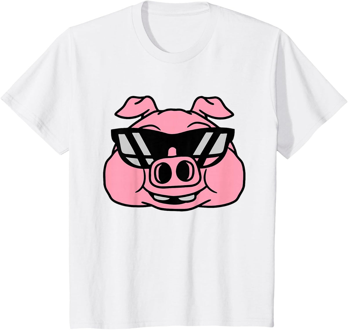 Cool Sunglasses Pig T Shirt Gift Boys Girls Women Men T-Shirt - White