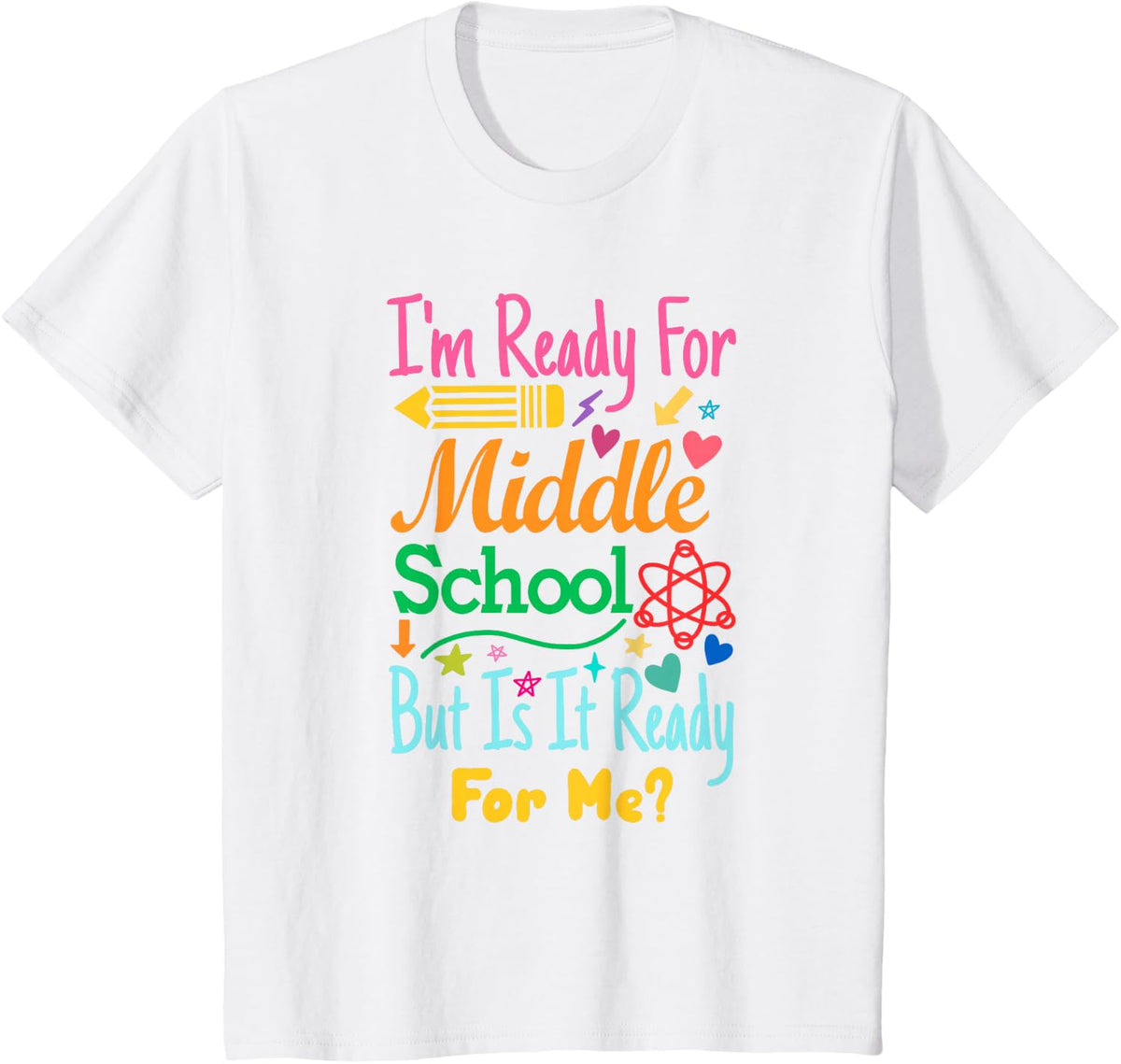 First Day of School Outfits for Girls Middle School T-Shirt - White