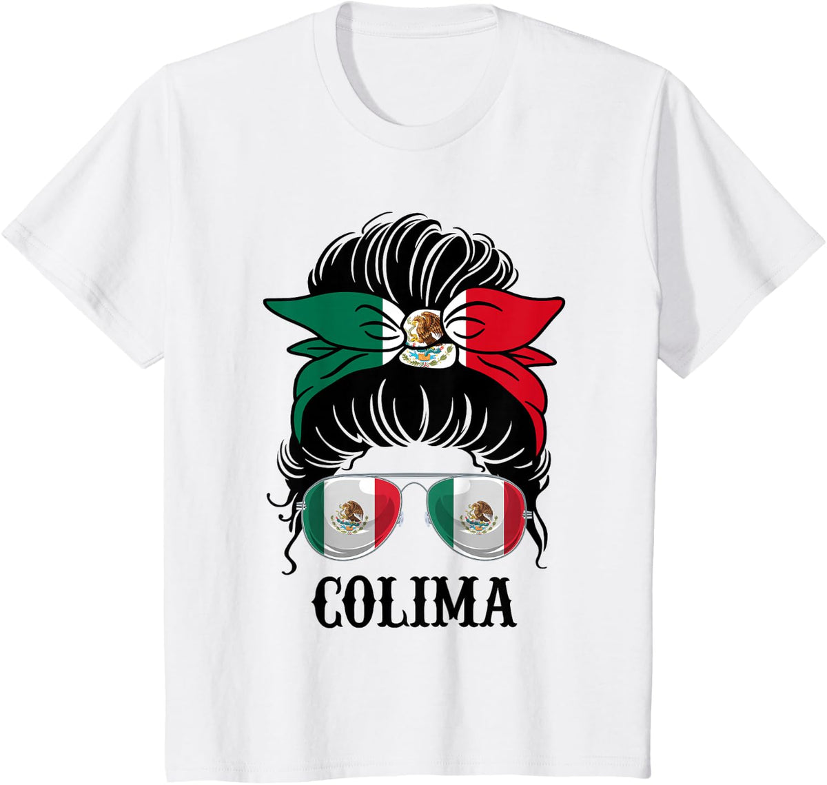 Colima Mexico Pride Mexican Flag State T-Shirt - White
