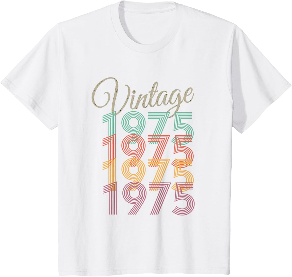 1975 Vintage Style Birthday T-Shirt - White