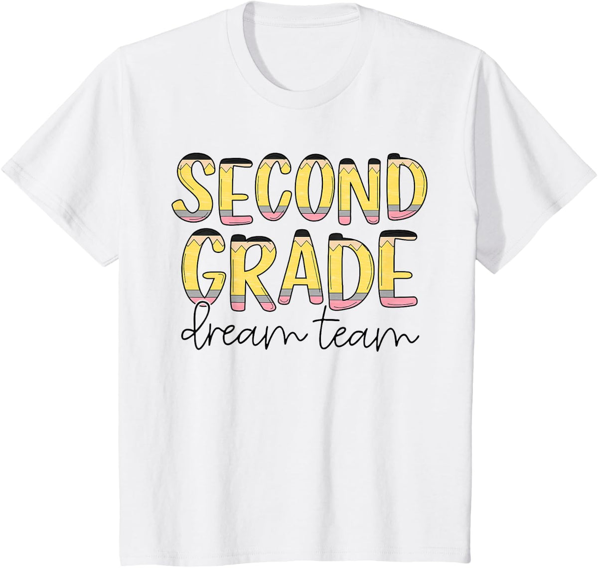 Second Grade Dream Team 2nd Grade Teacher Back to School Kid T-Shirt - White