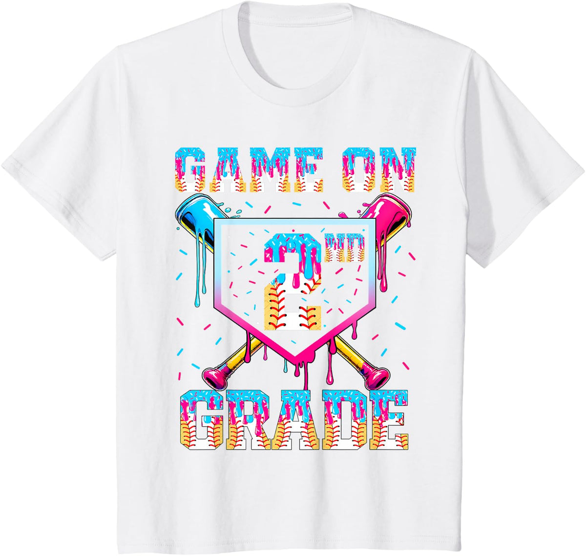 Game On 2nd Grade Second Drip Baseball First Day 1st Day Boy T-Shirt - White