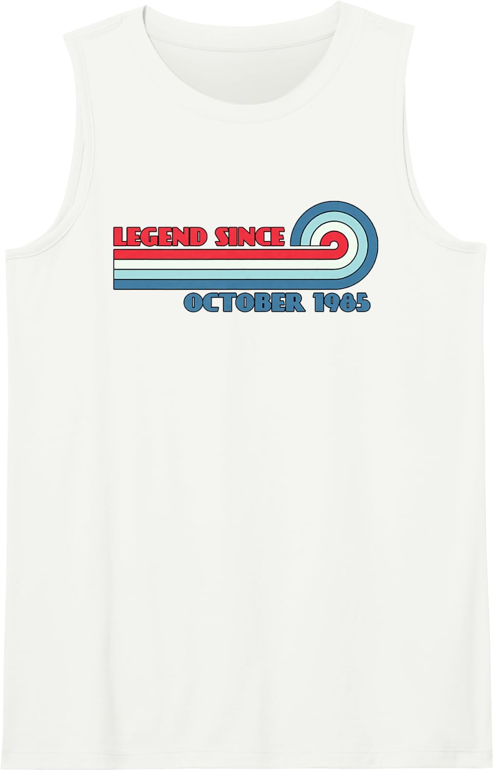 Legend Since October 1985 Sleeveless Tank Top - White