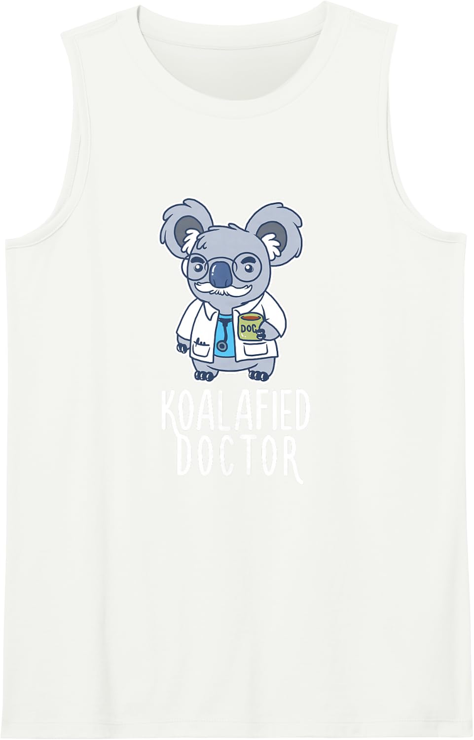 Koalafied Doctor Koala Bear Animal Lover Nurse Sleeveless Tank Top - White