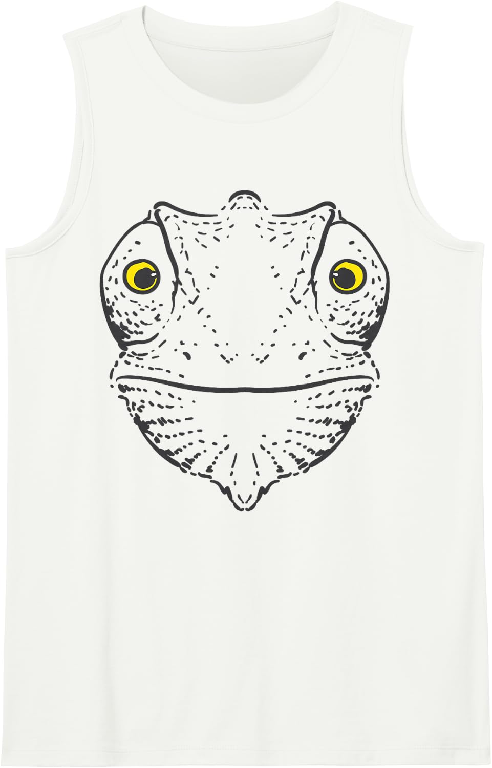 Chameleon Face Funny Lazy DIY Costume Easy Halloween 2019 Sleeveless Tank Top - White
