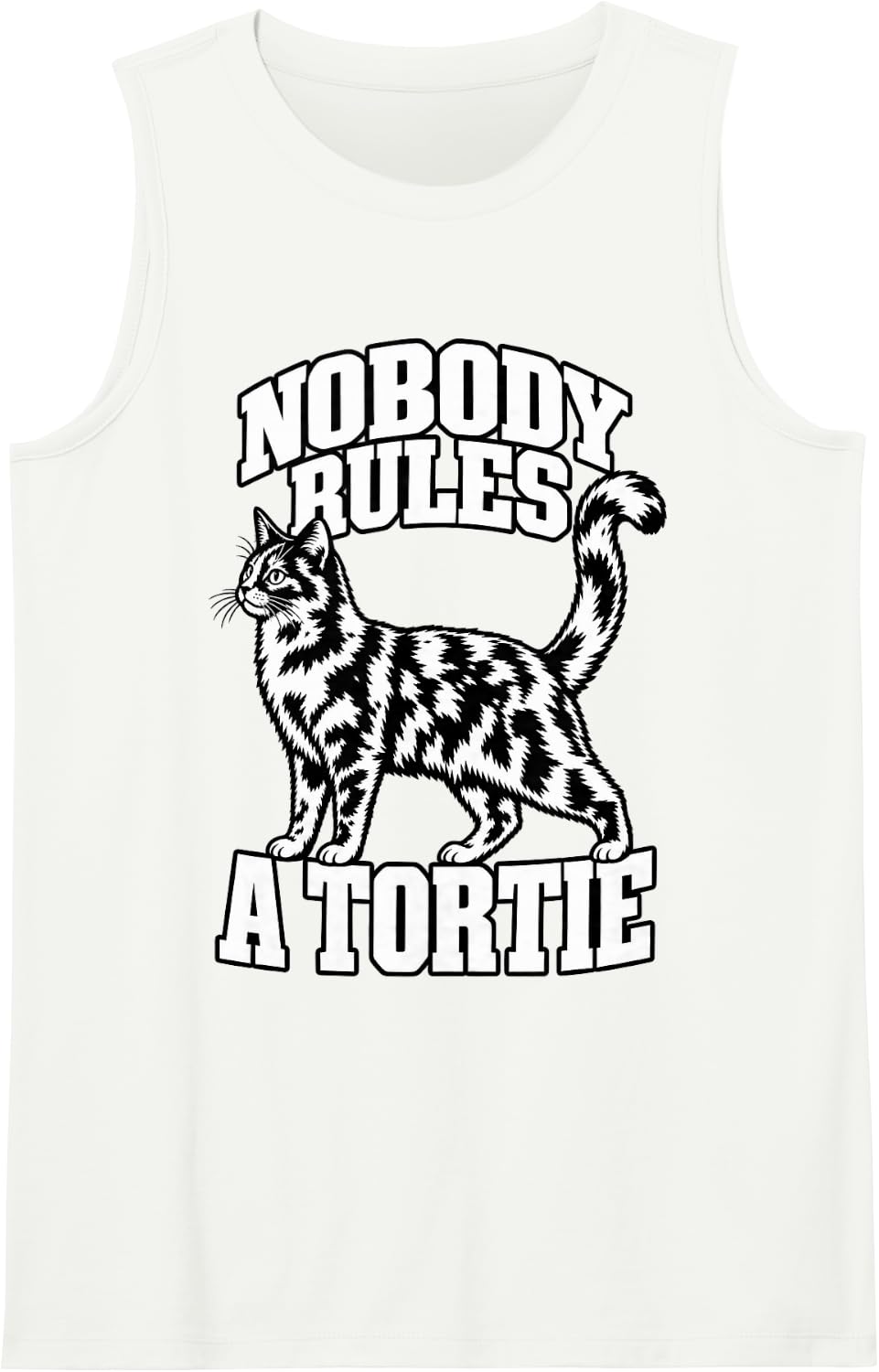 Tortoiseshell Cat Nobody Rules A Tortie Kitten Owner Sleeveless Tank Top - White