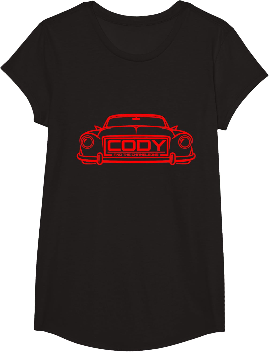 Red Car Logo T-Shirt - Girls Black