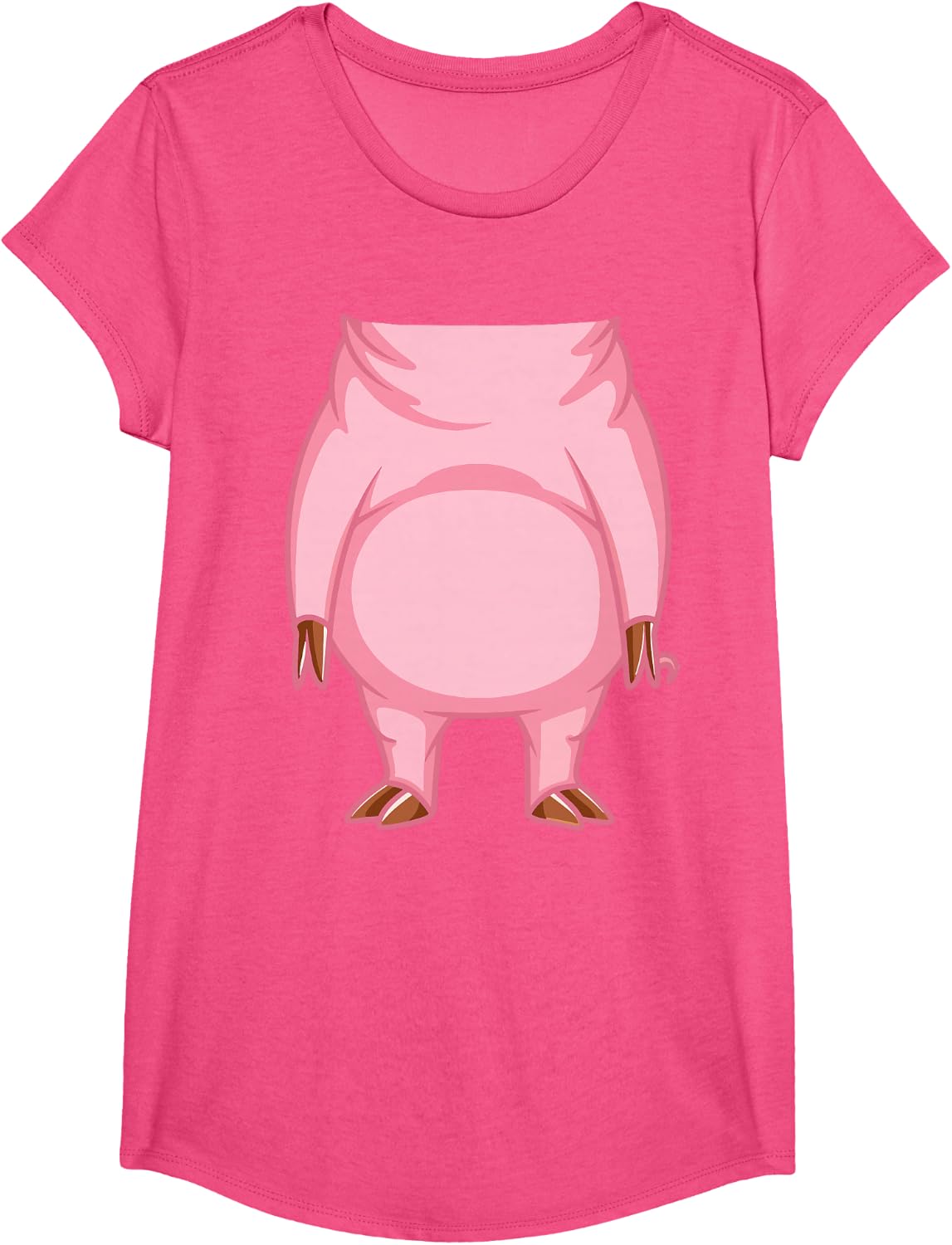 Pig Shirt Adult Kids Men Women Pig Costume T-Shirt - Girls Pink Heather