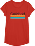 Vintage Carlsbad California CA retro design T-Shirt - Girls Red