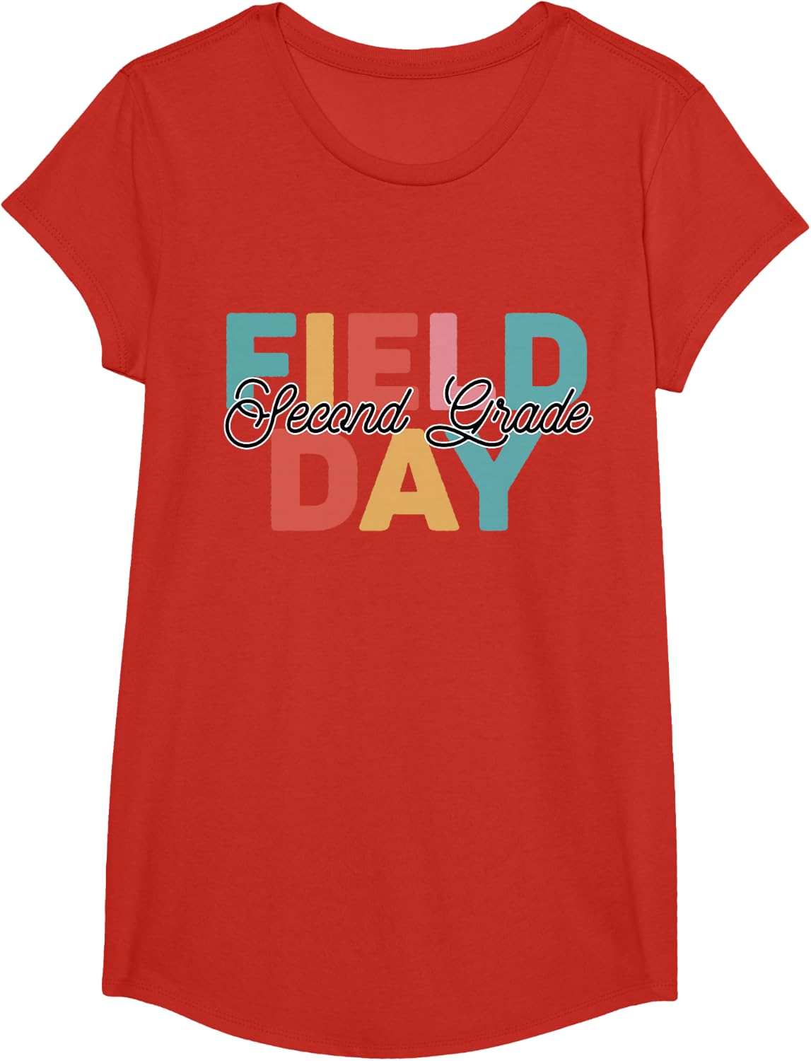 Field Day 2nd Second Grade school teacher kids T-Shirt - Girls Red