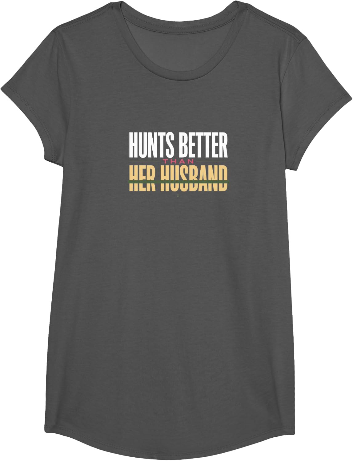Deer Hunting Means Hunting Best -Season T-Shirt - Girls Asphalt Grey